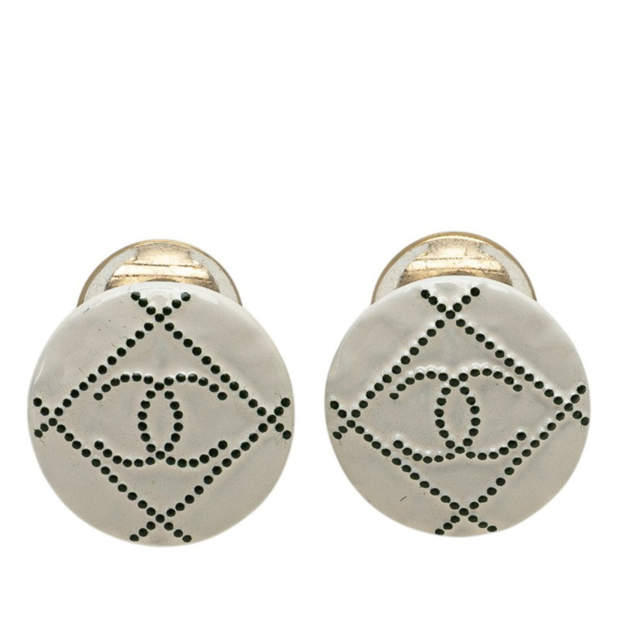 CC Logo Clip-On Earrings Metal