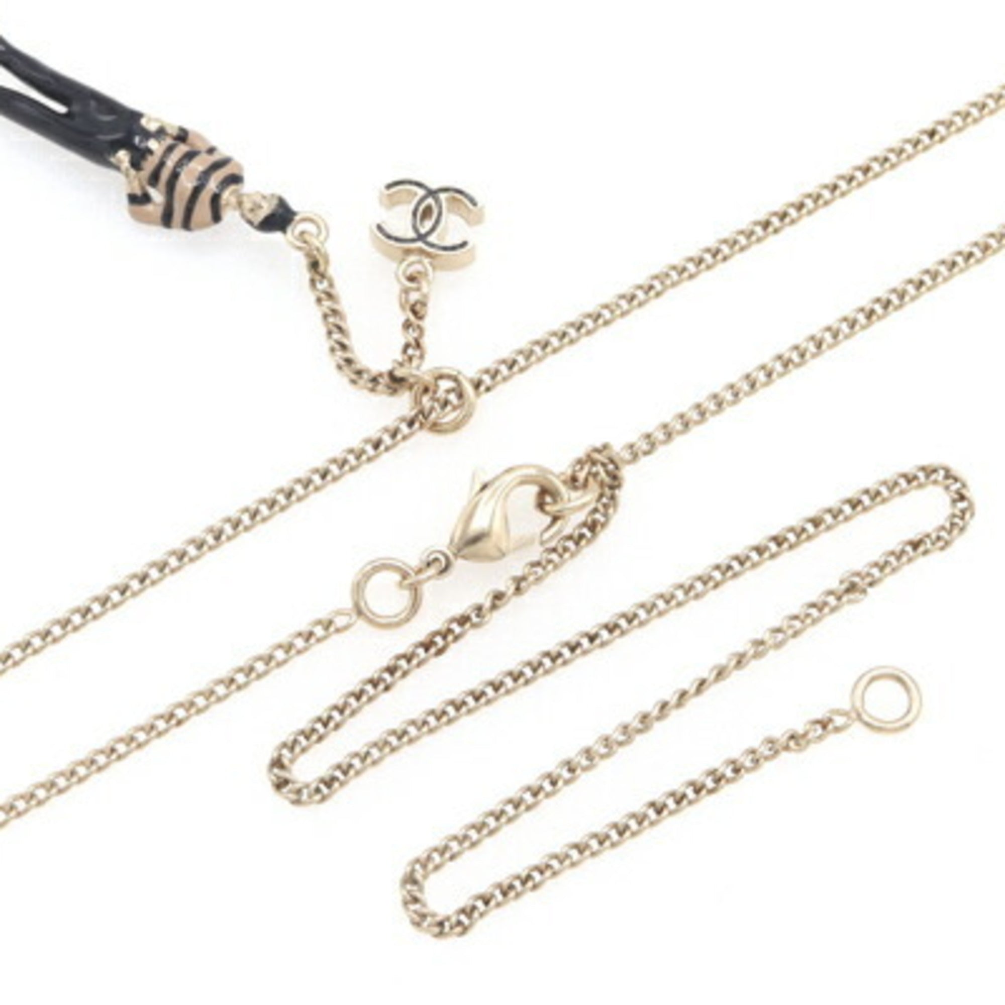 Pendant Necklace Metal Long Matte Gold