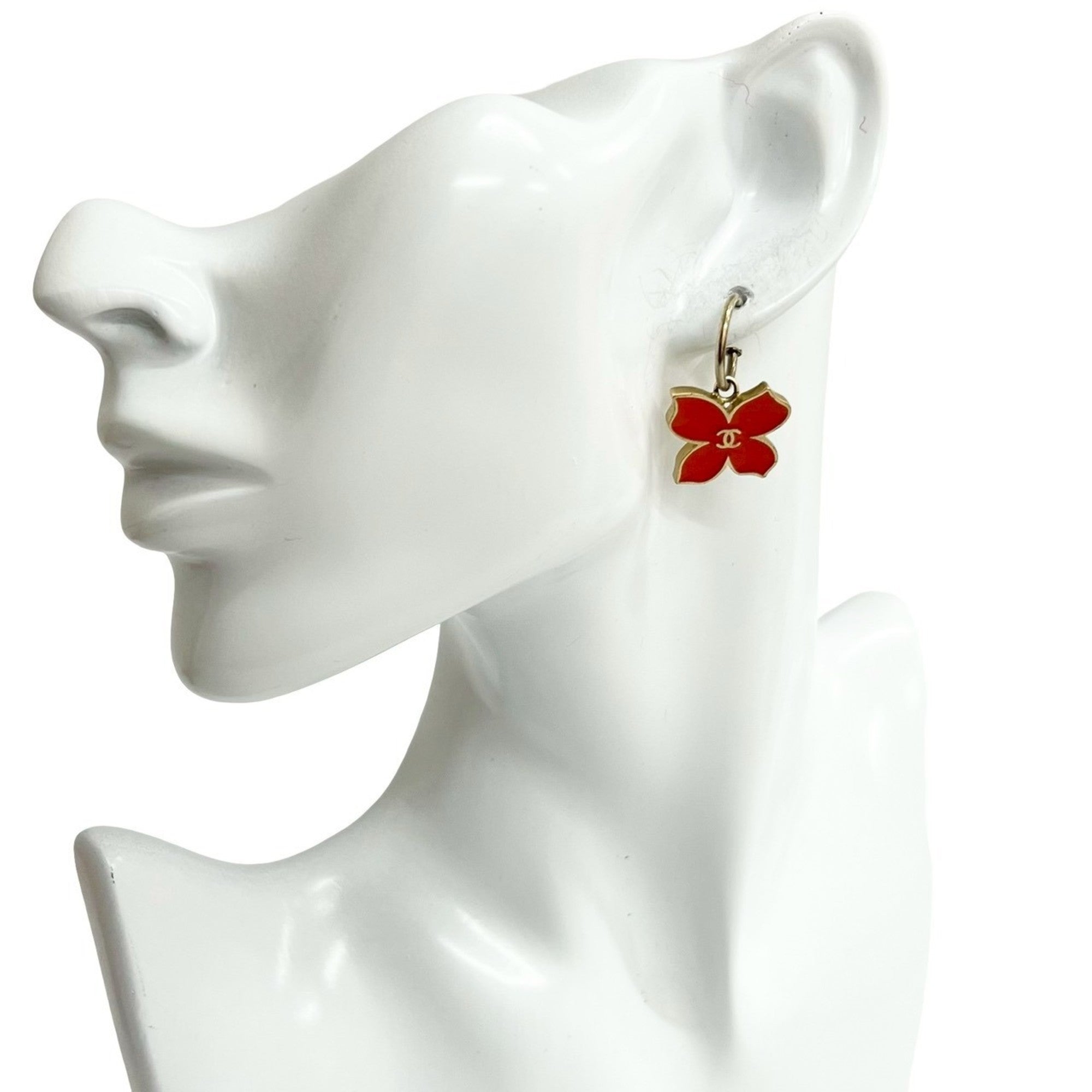 CC Logo Earrings Metal Gold-Tone Metal