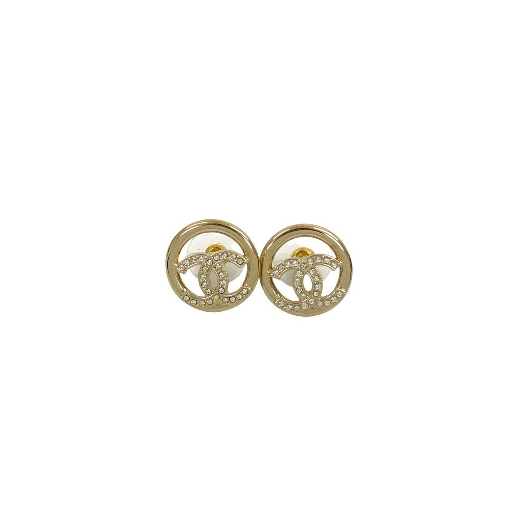 CC Logo Earrings Metal Gold-Tone Metal