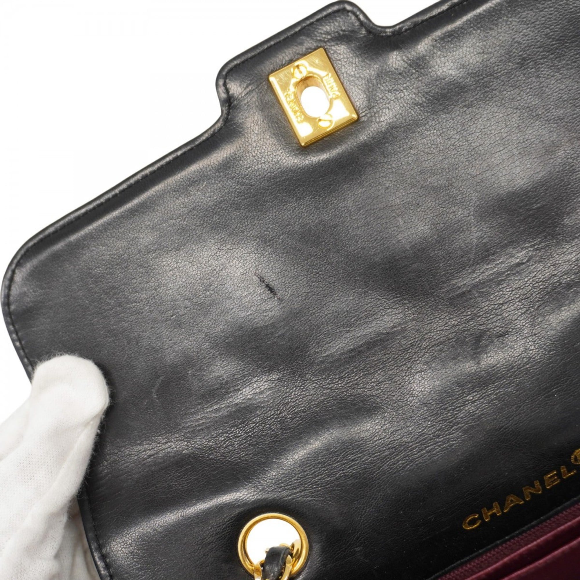 Vintage CC Chain Flap Bag Quilted Lambskin Small