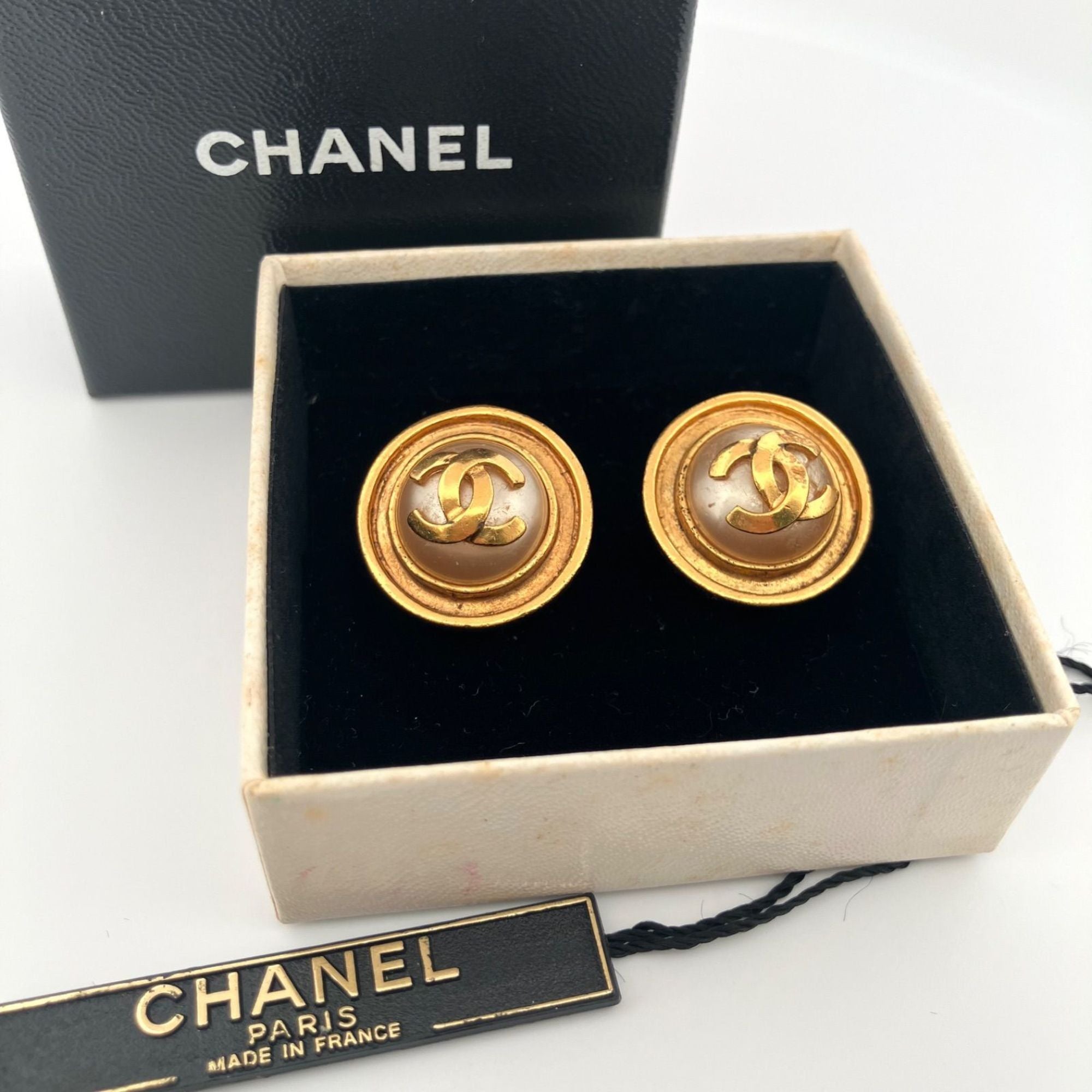 CC Logo Clip-On Earrings Metal