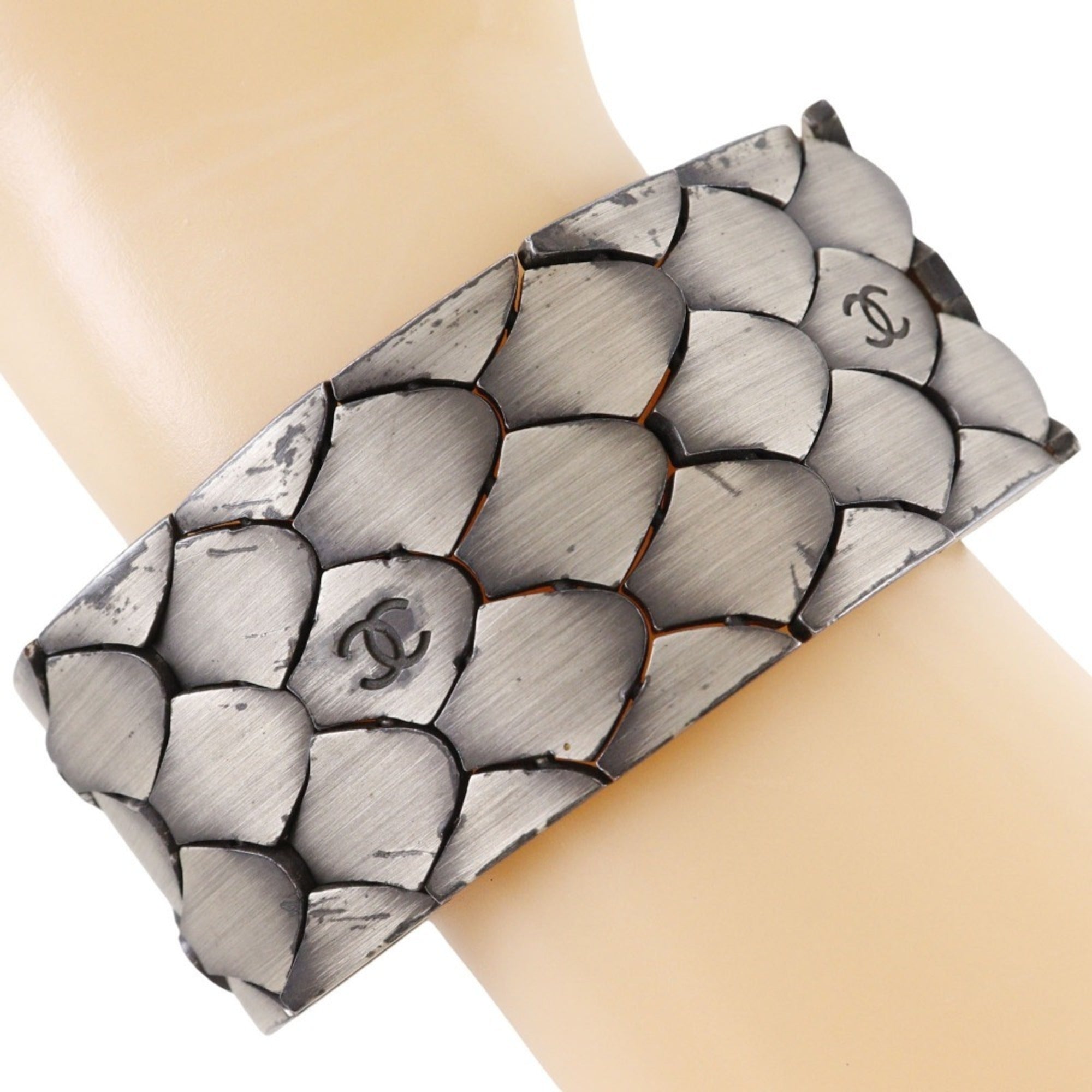 CC Logo Bracelet Silver-Tone Metal