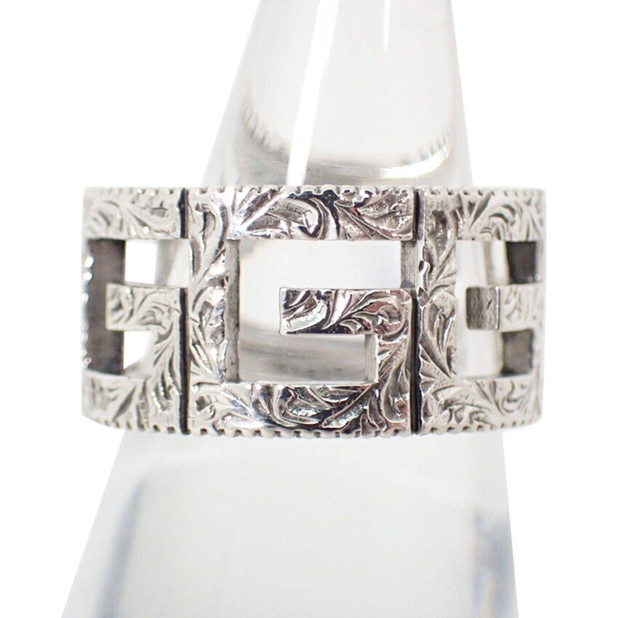 Arabesque Square G Wide Ring Sterling Silver