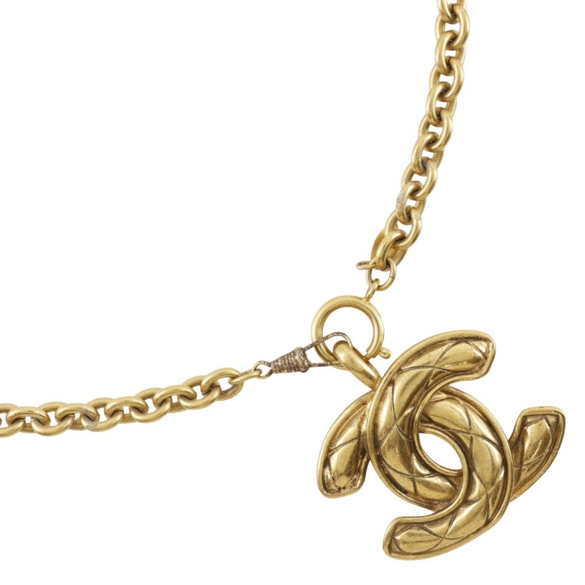 CC Logo Pendant Necklace Metal