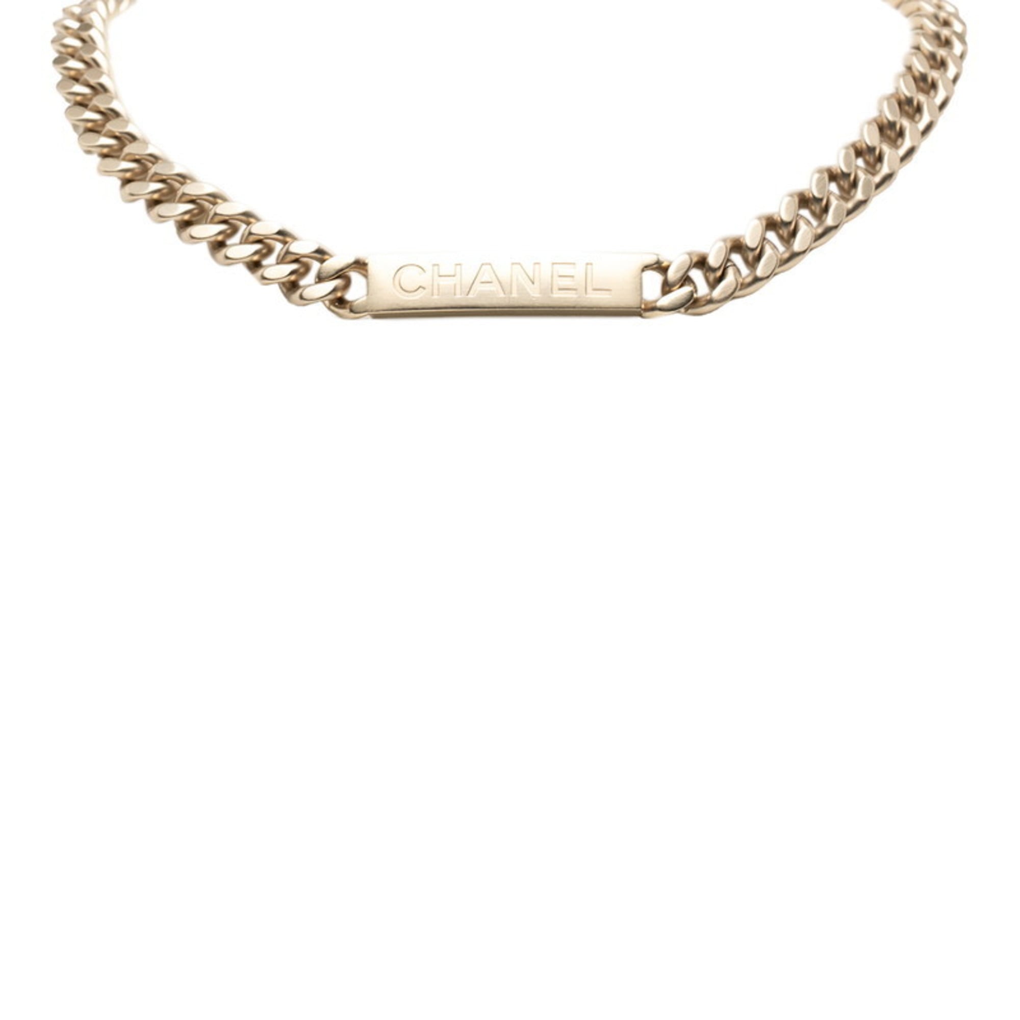 CC Logo Chain Pendant Necklace Metal