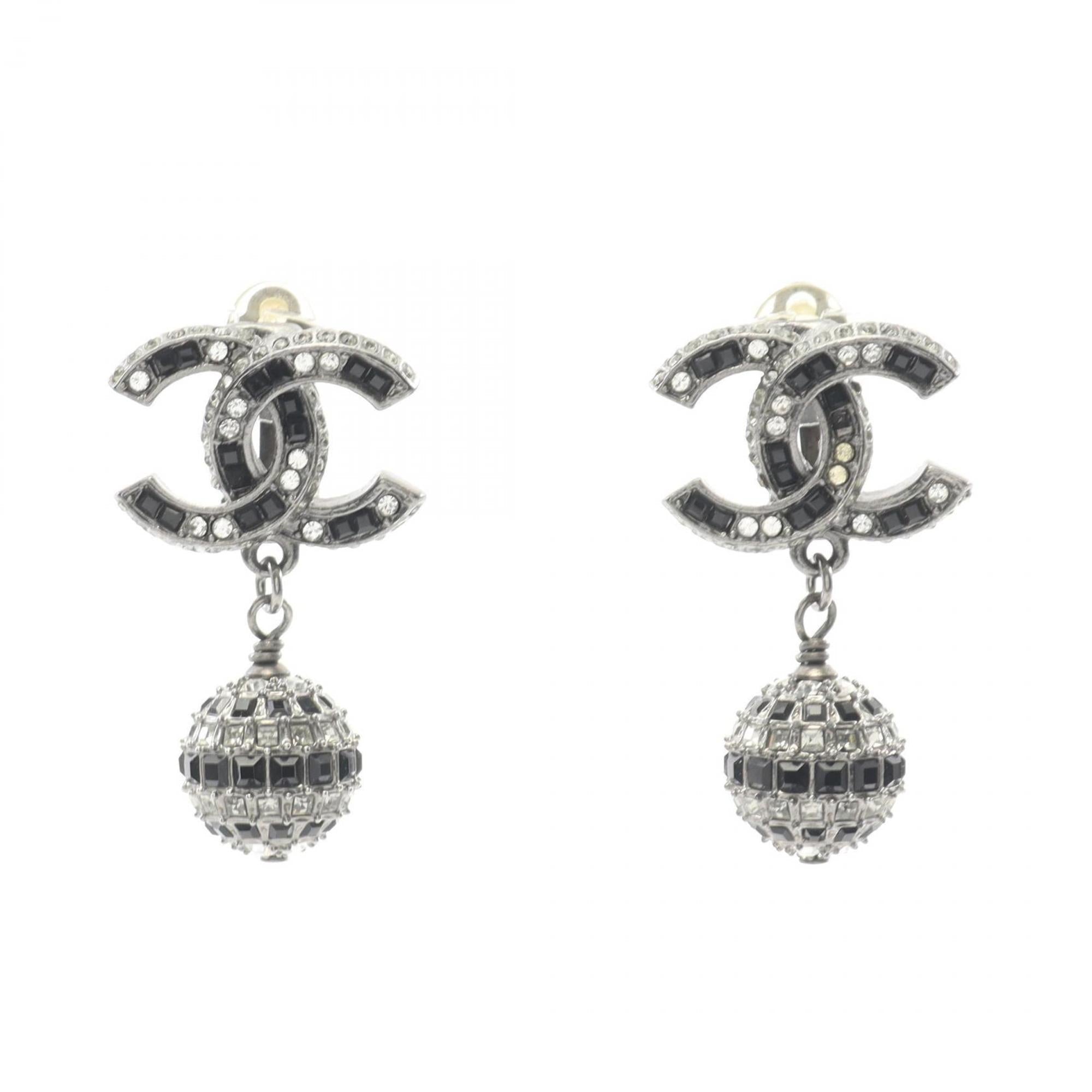 CC Logo Clip-On Earrings Sterling Silver
