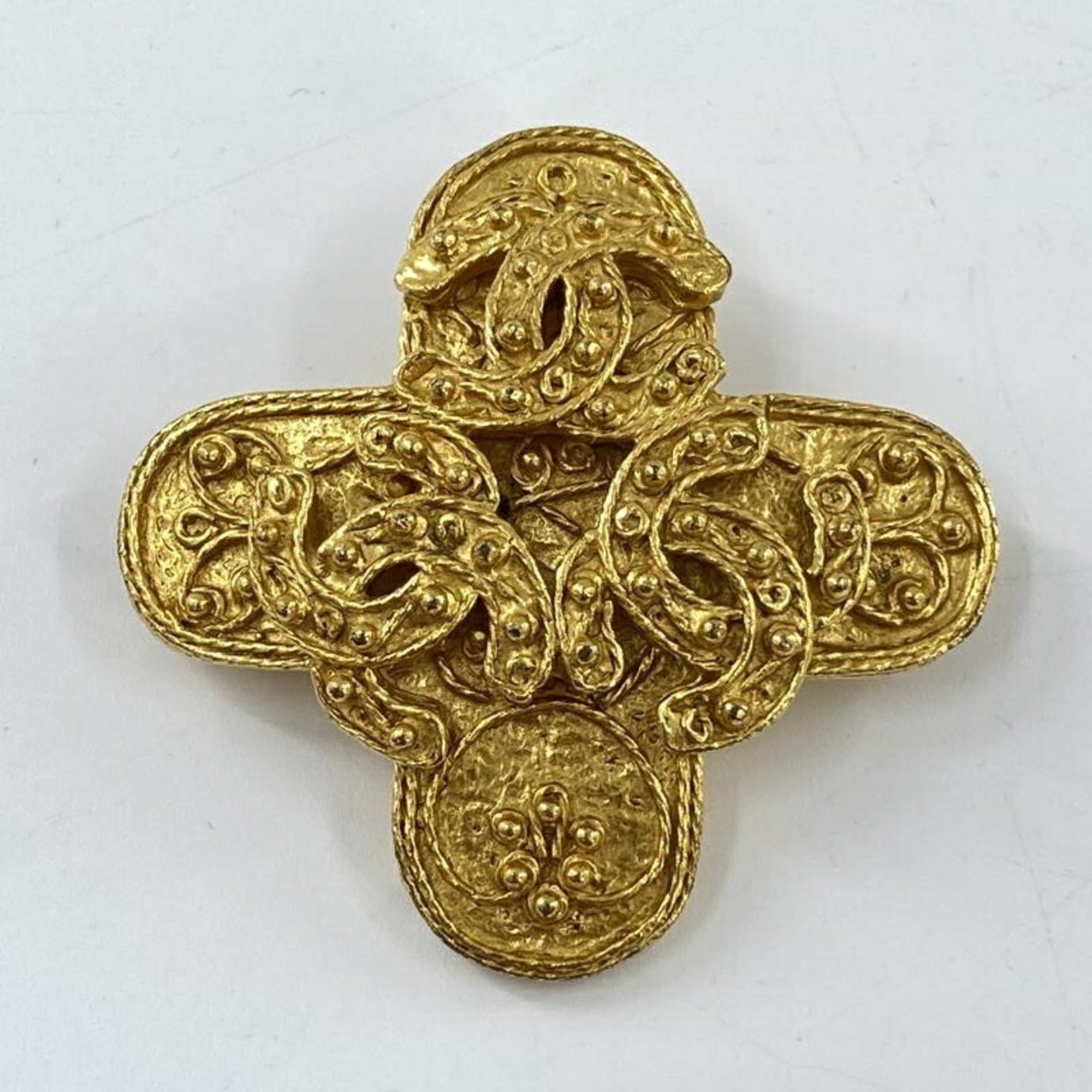 CC Logo Brooch Metal