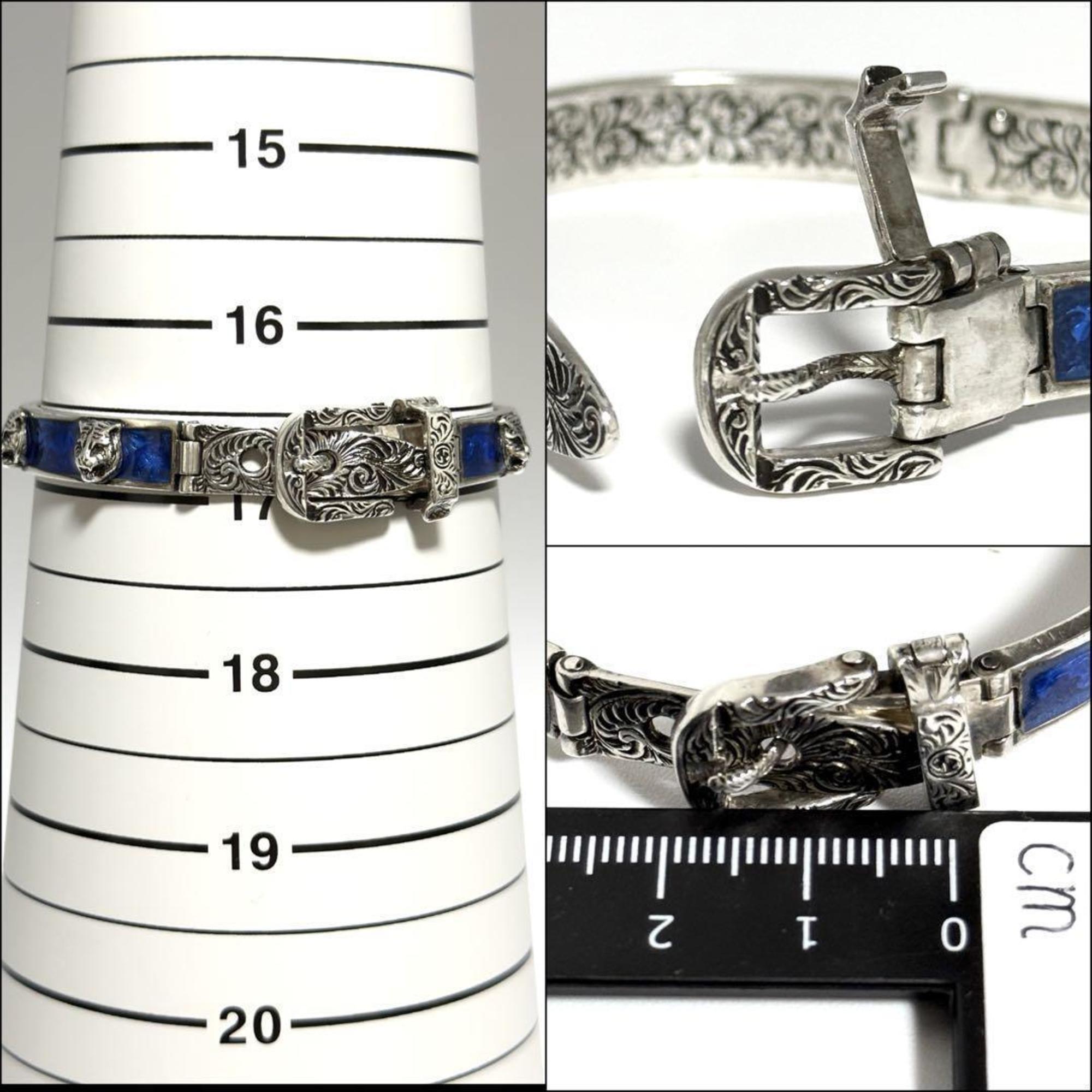 Tiger Head Bracelet Sterling Silver