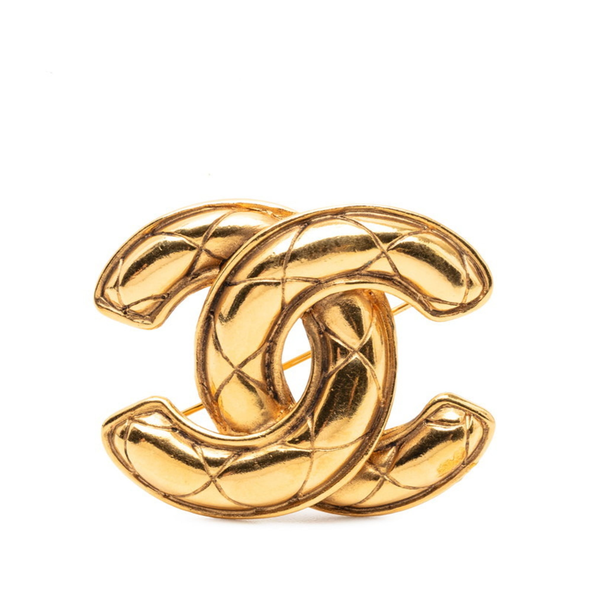CC Logo Brooch Metal