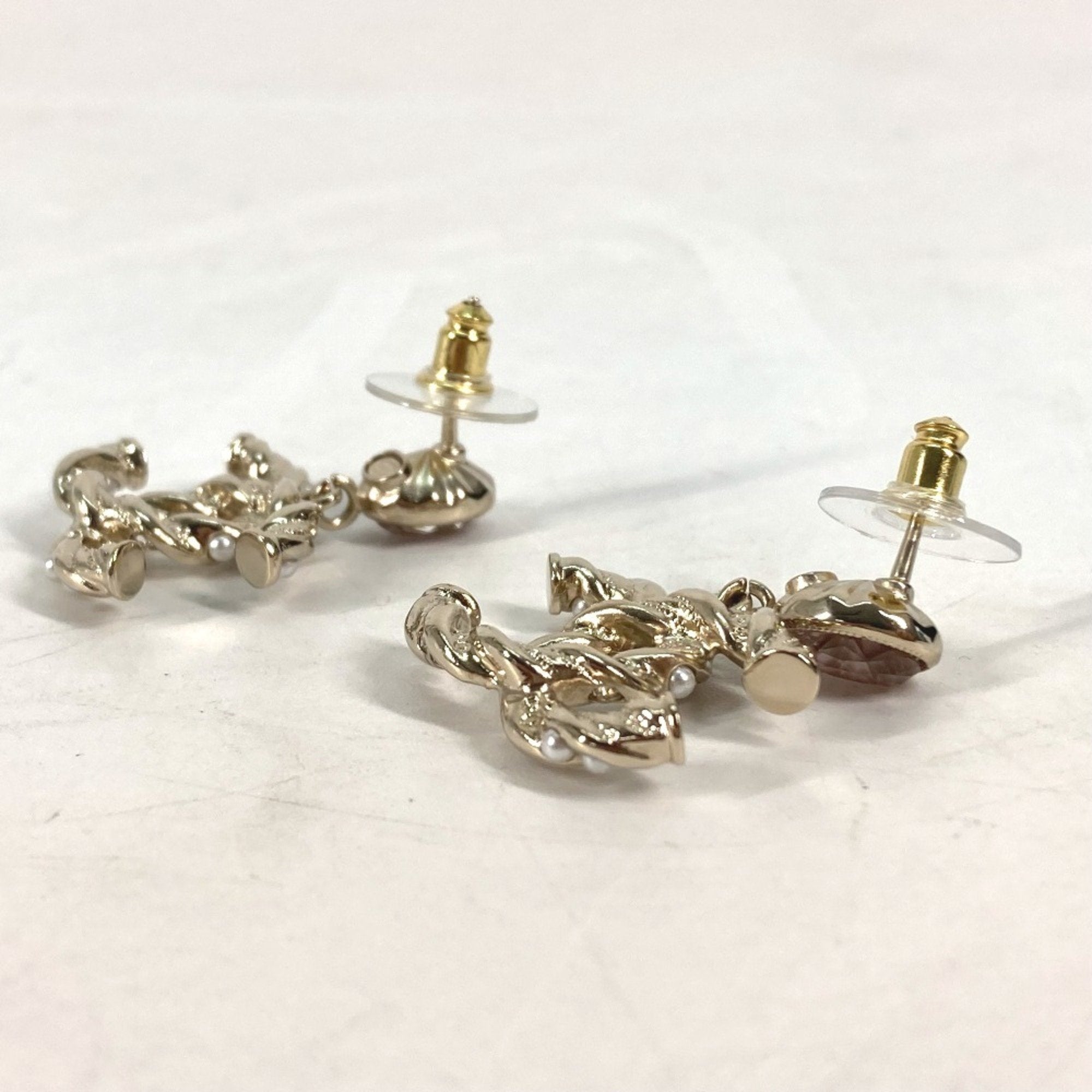 CC Logo Earrings Gold-Tone Metal Gold-Tone Metal