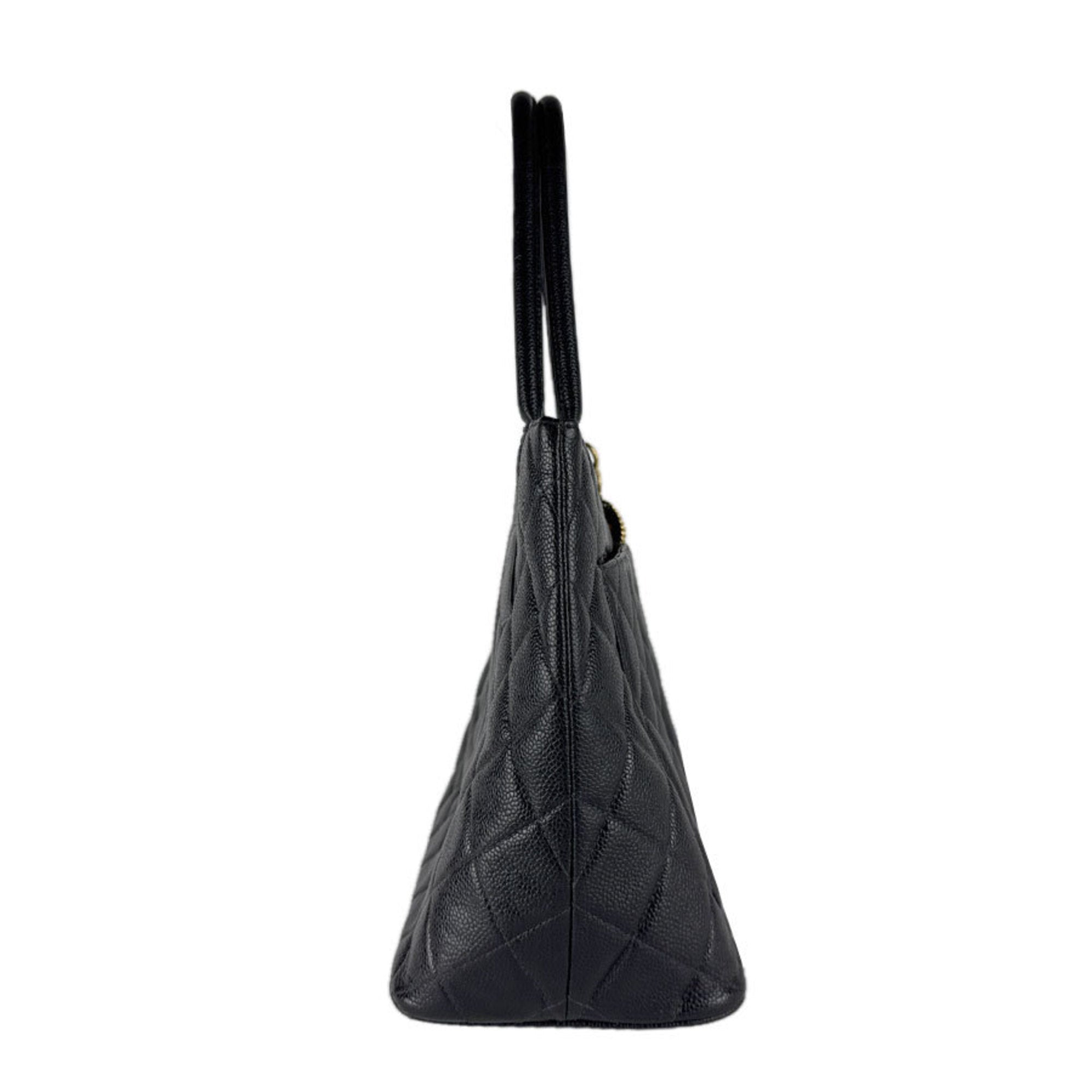 Medallion Tote Quilted Caviar