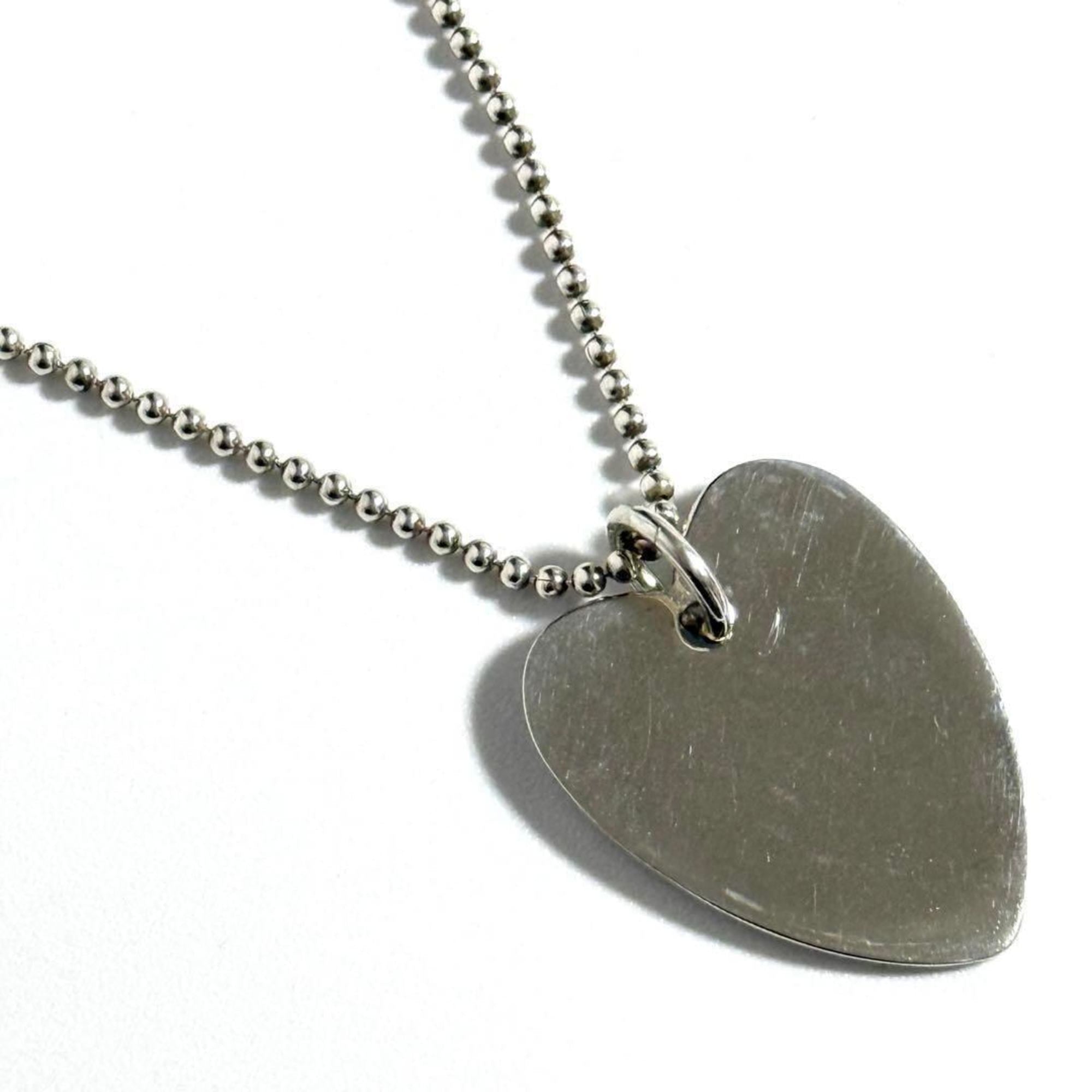 Pendant Necklace Trademark Heart Tag Sterling Silver