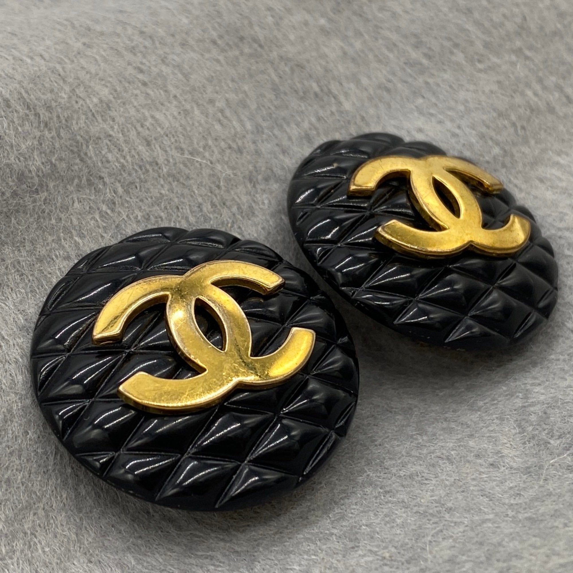 CC Logo Clip-On Earrings Metal