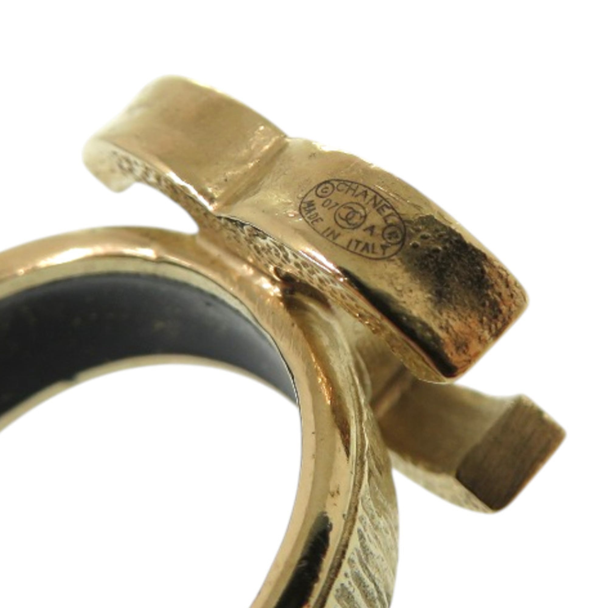 CC Logo Ring Gold-Tone Metal