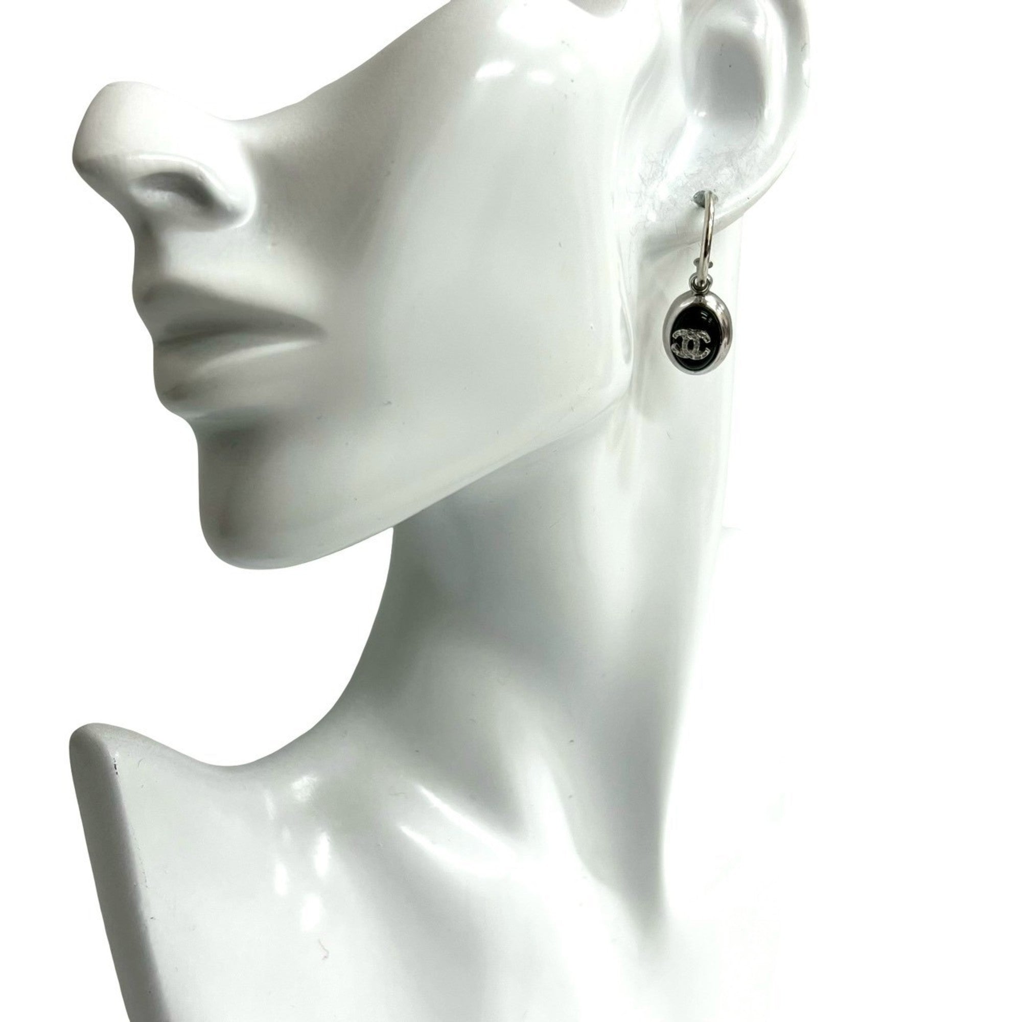CC Logo Earrings Sterling Silver Gold-Tone Metal