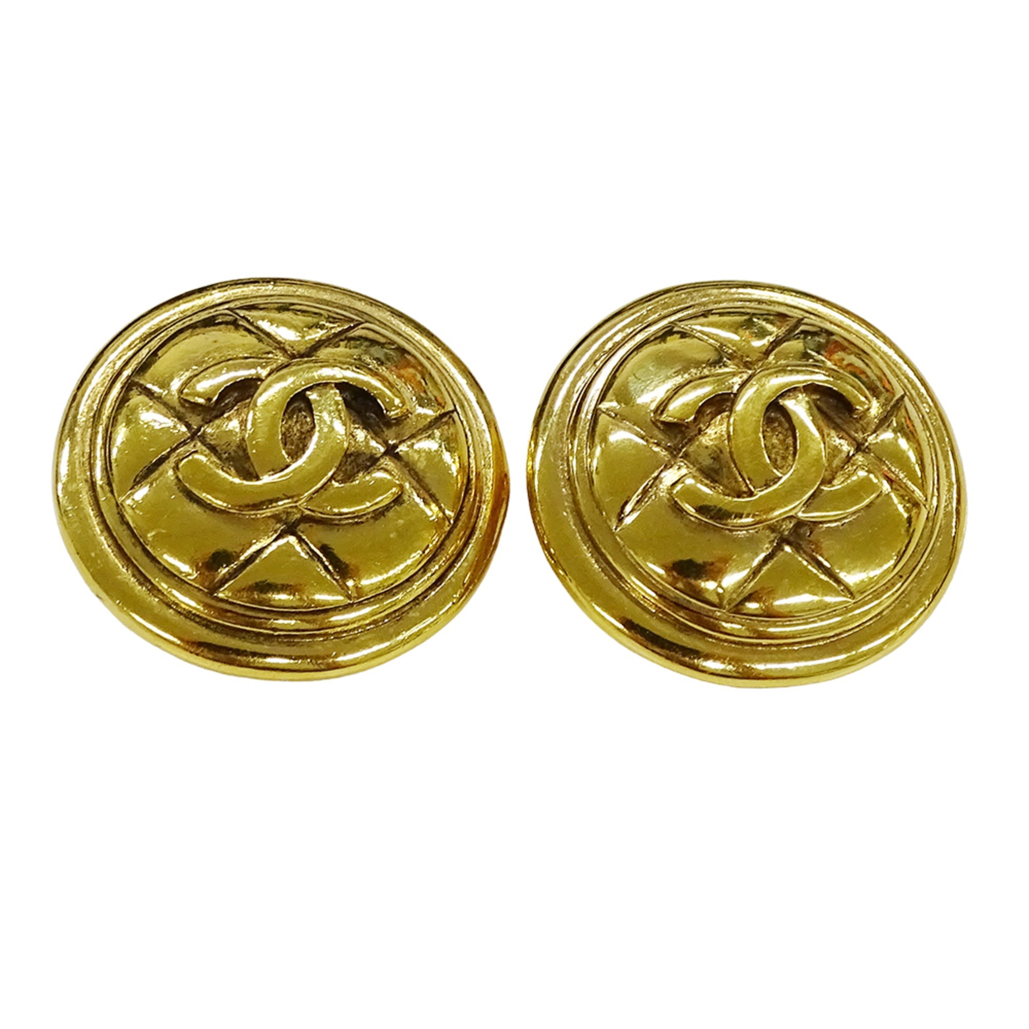 CC Logo Clip-On Earrings Metal