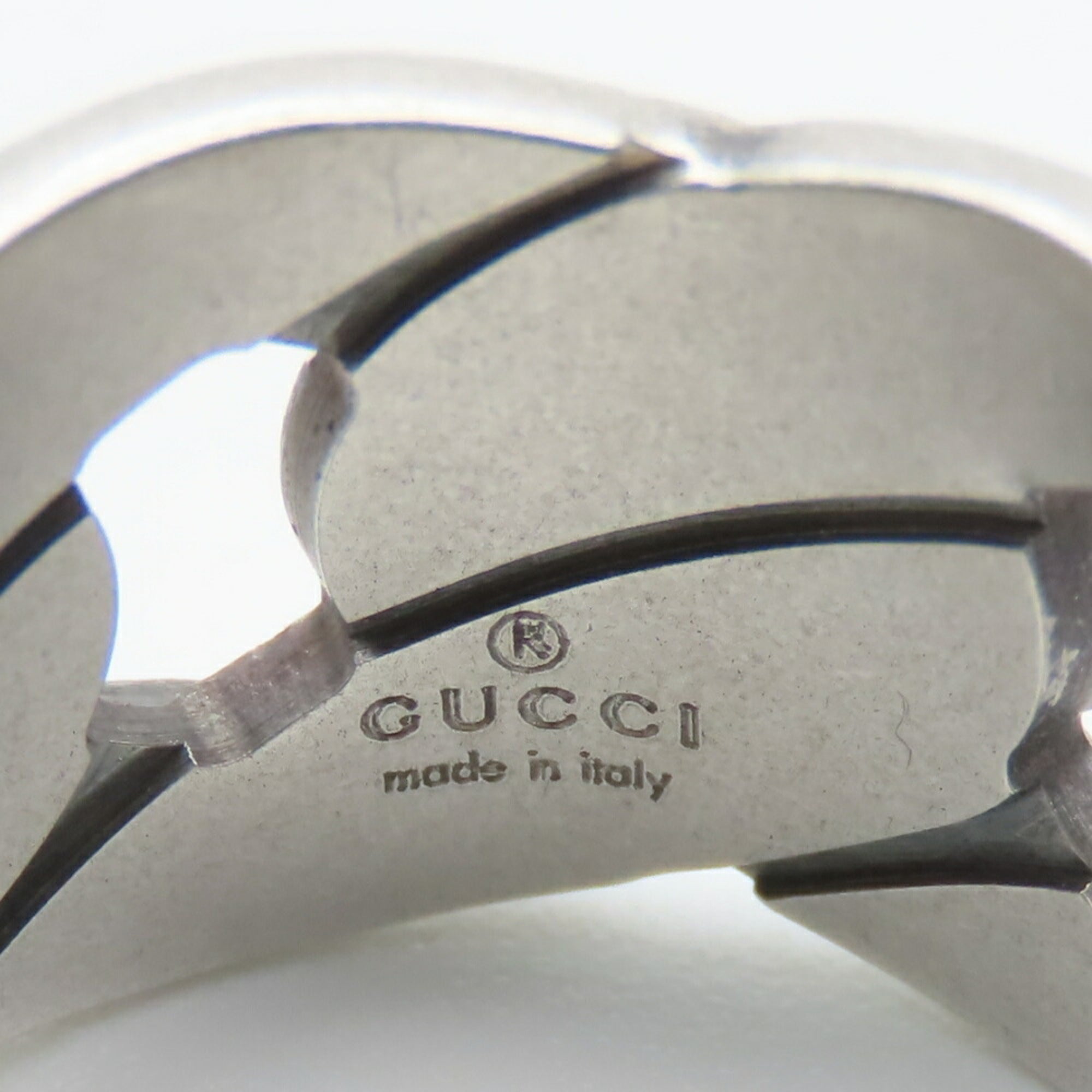 Chain Motif Wide Ring Sterling Silver
