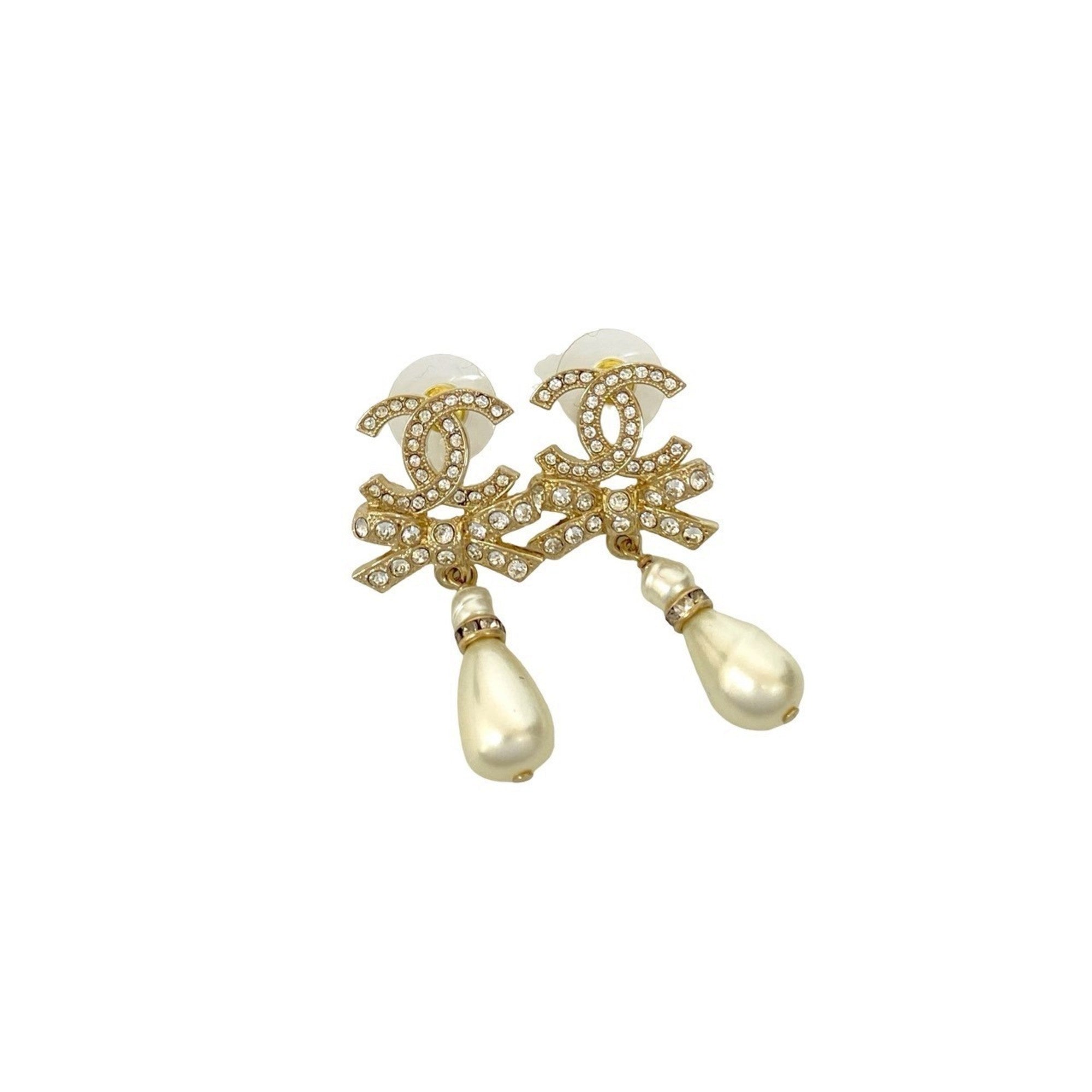 CC Logo Earrings Metal Gold-Tone Metal