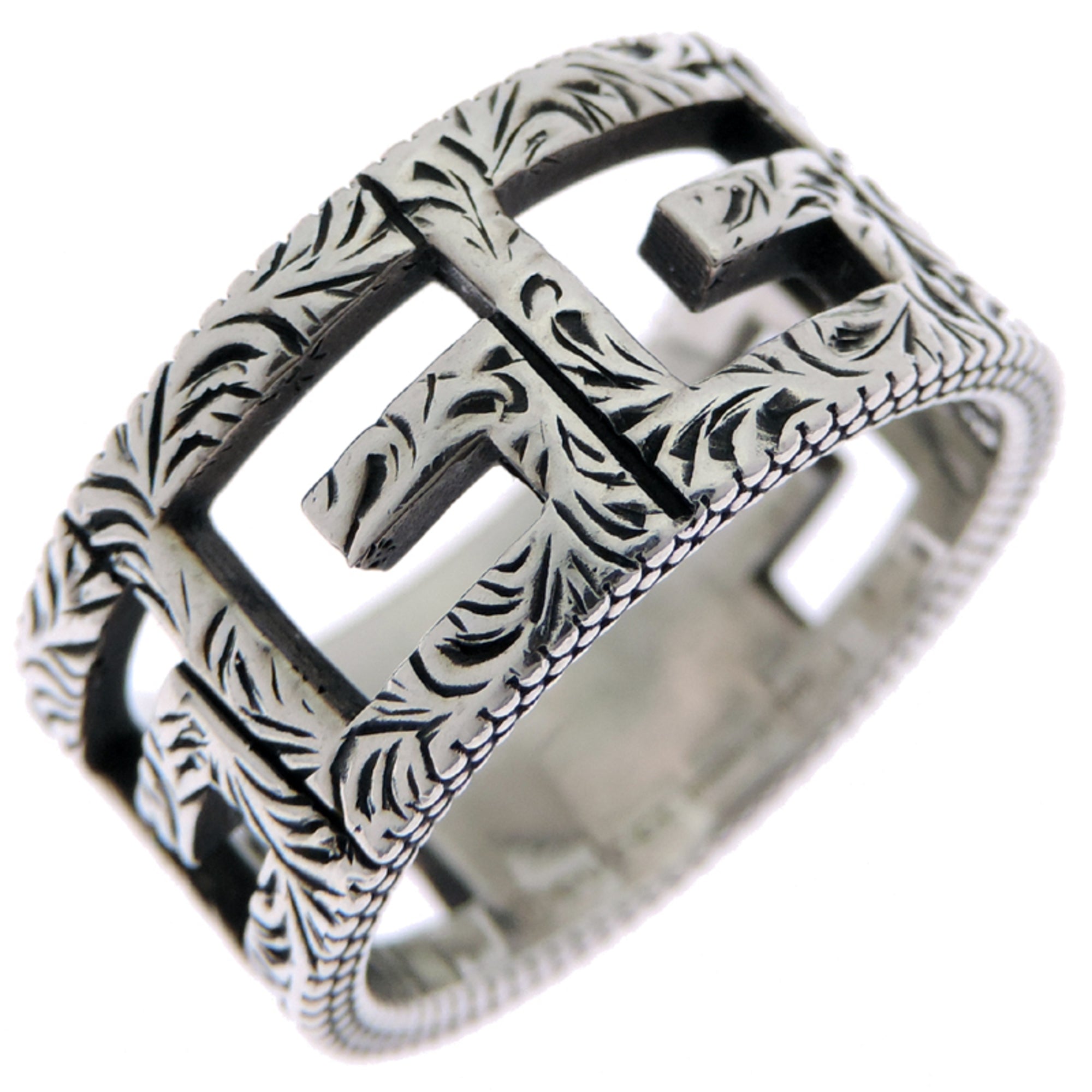 Square G Arabesque Ring Sterling Silver