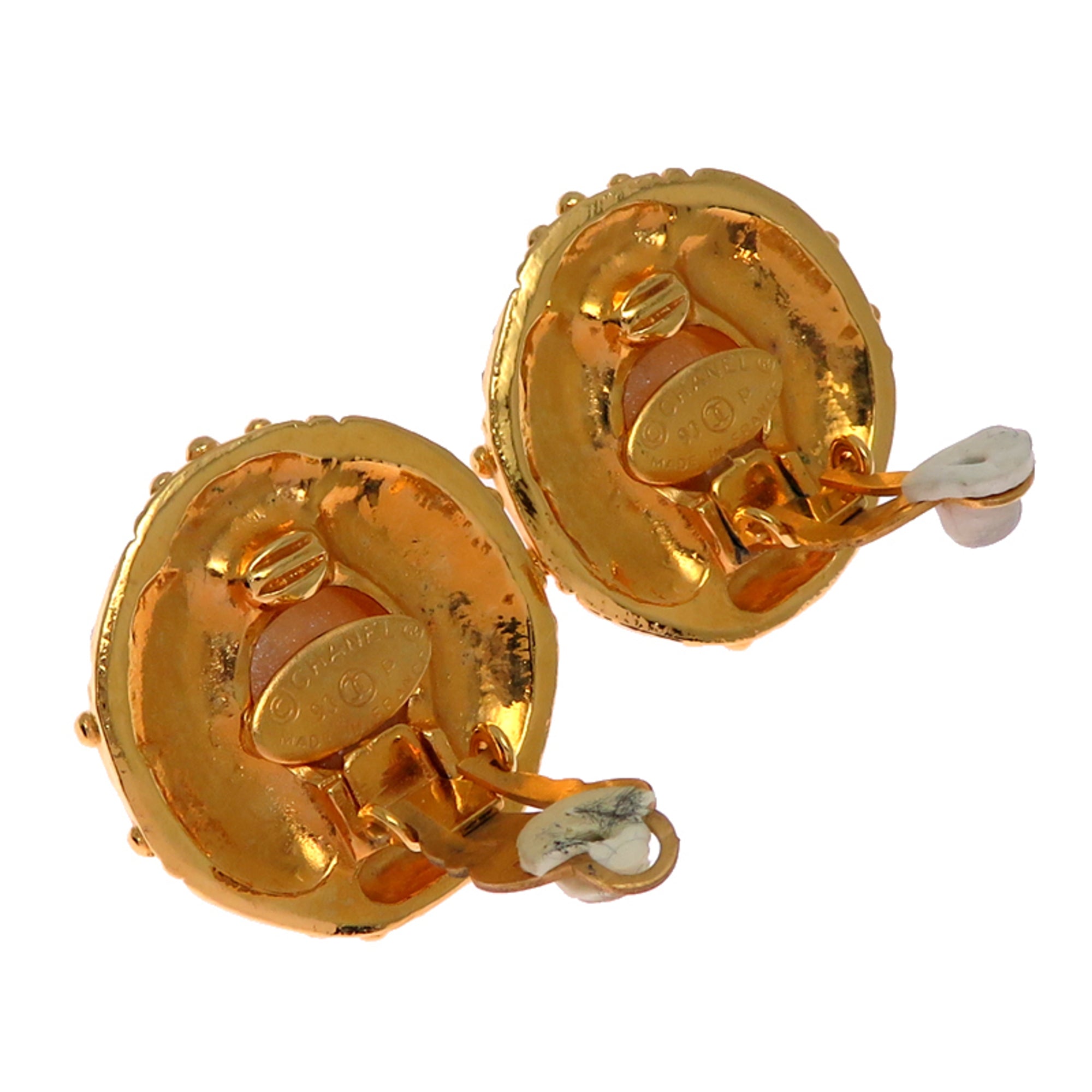 CC Logo Clip-On Earrings Metal
