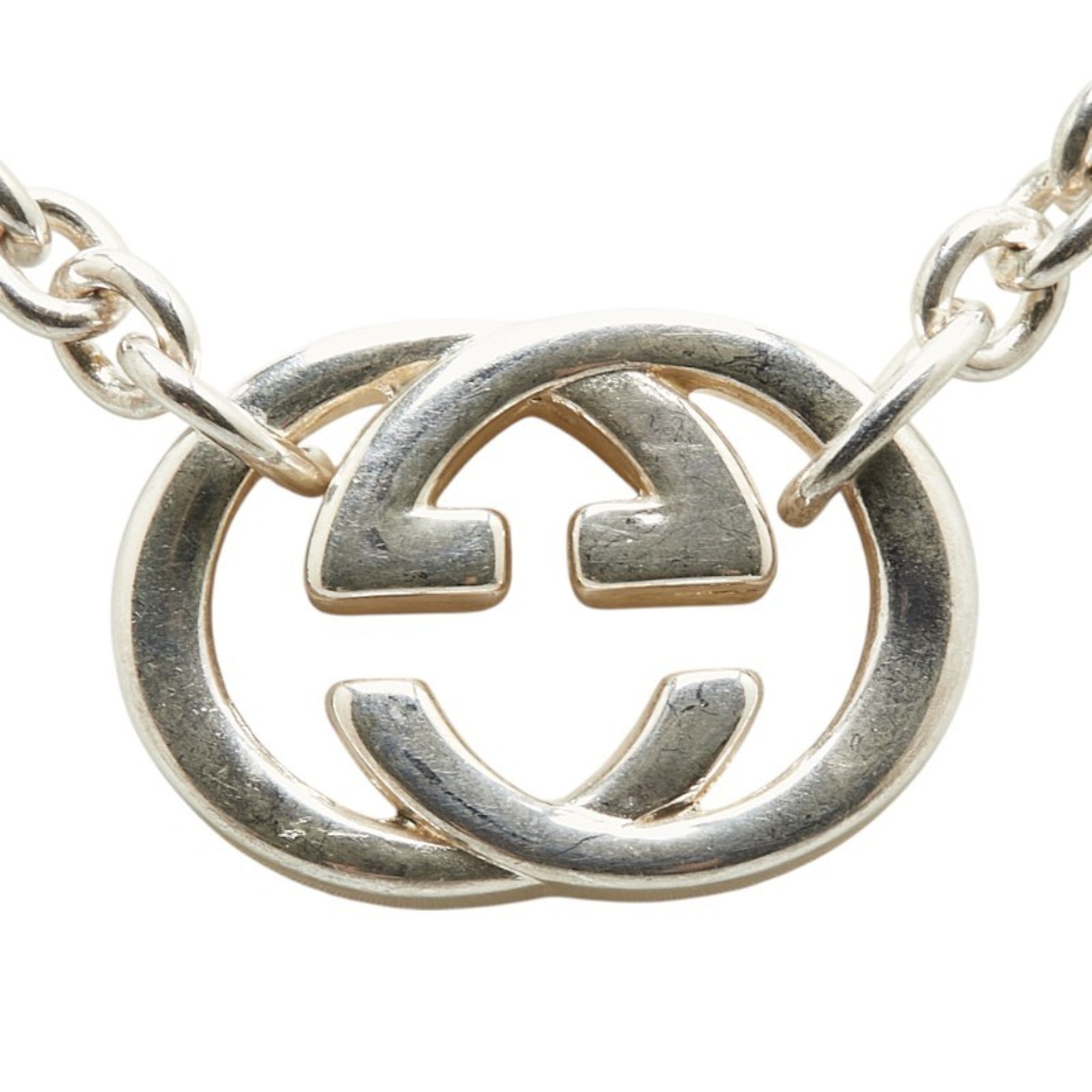 Interlocking G Pendant Necklace Sterling Silver