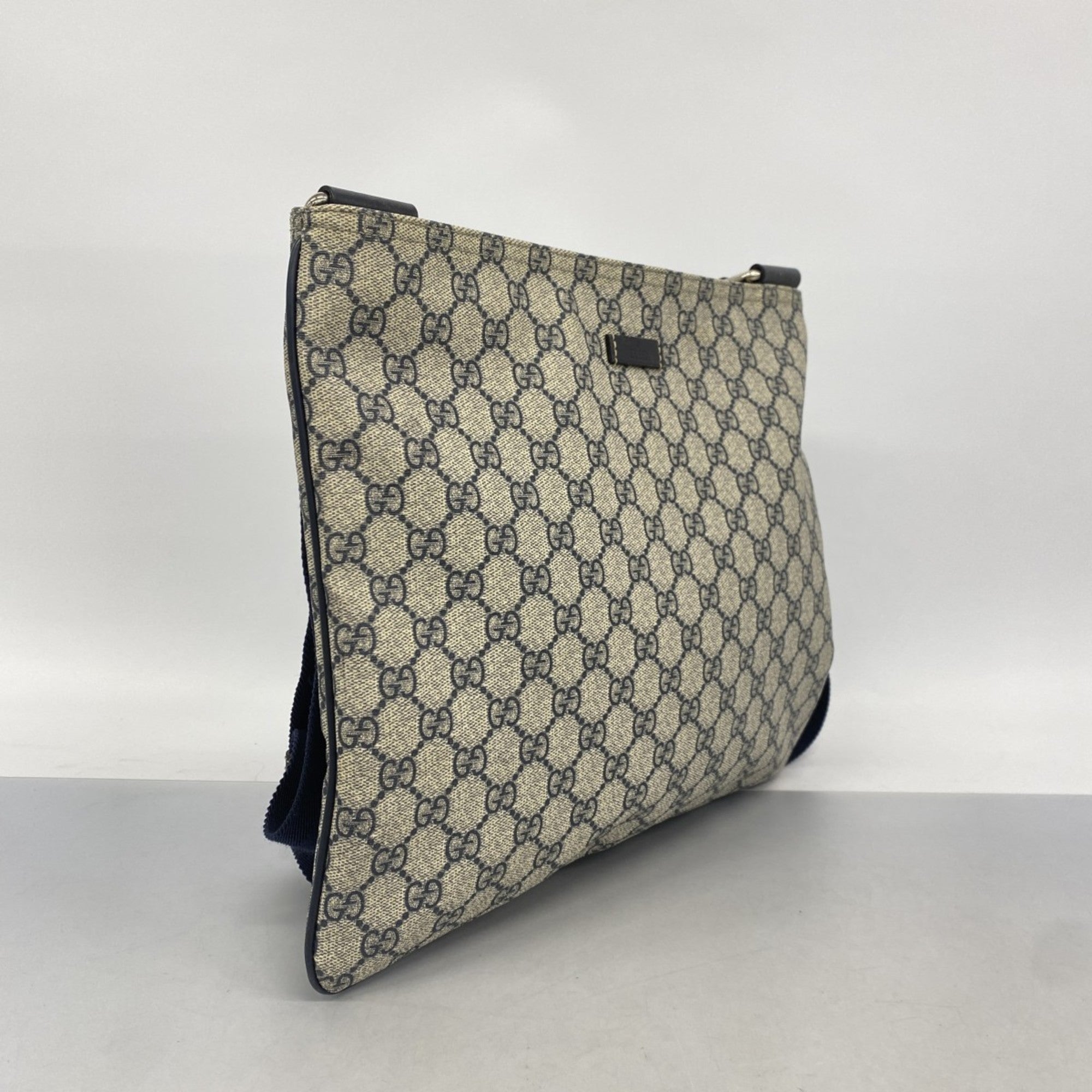 Zip Top Messenger Bag GG Coated Canvas Large