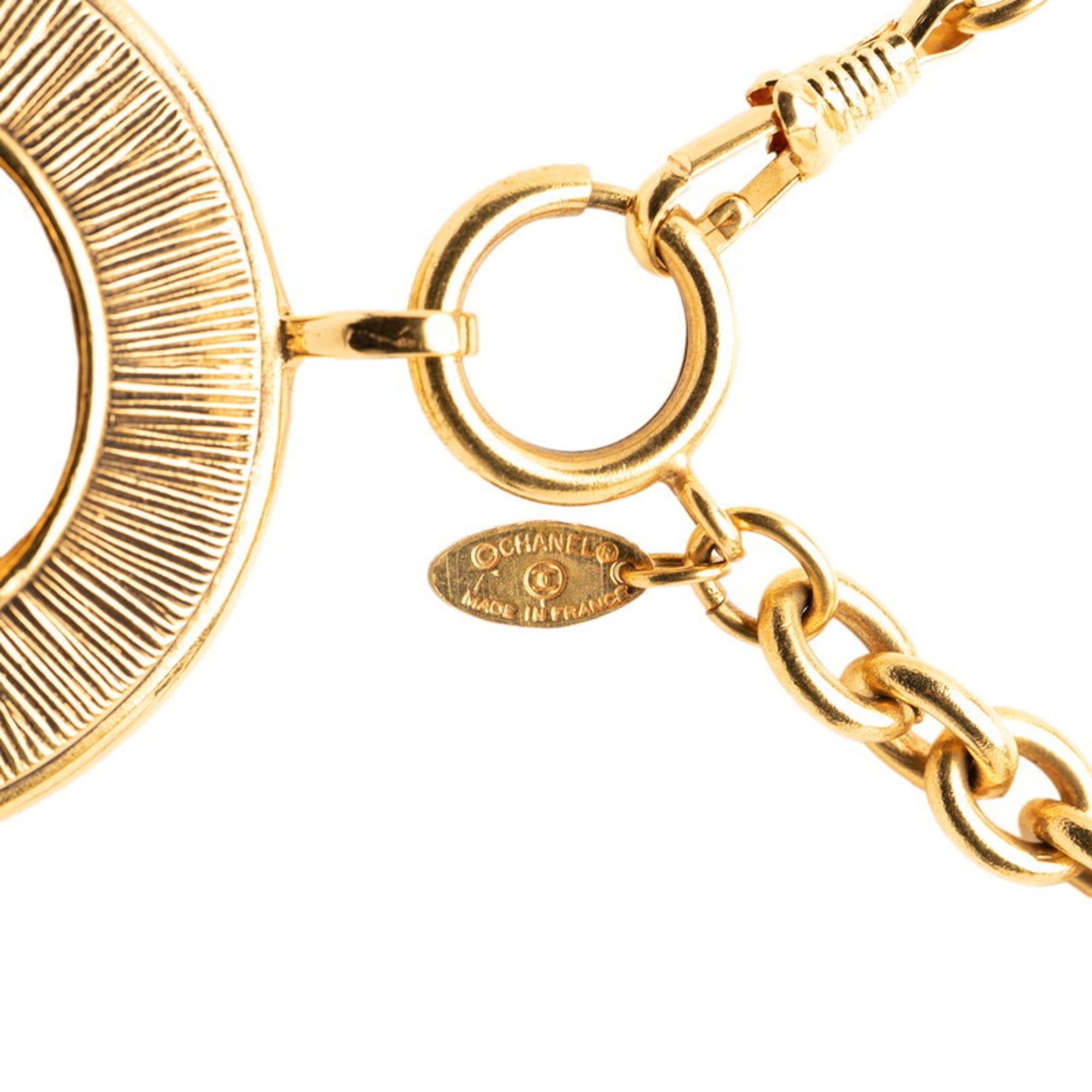CC Logo Pendant Necklace Metal