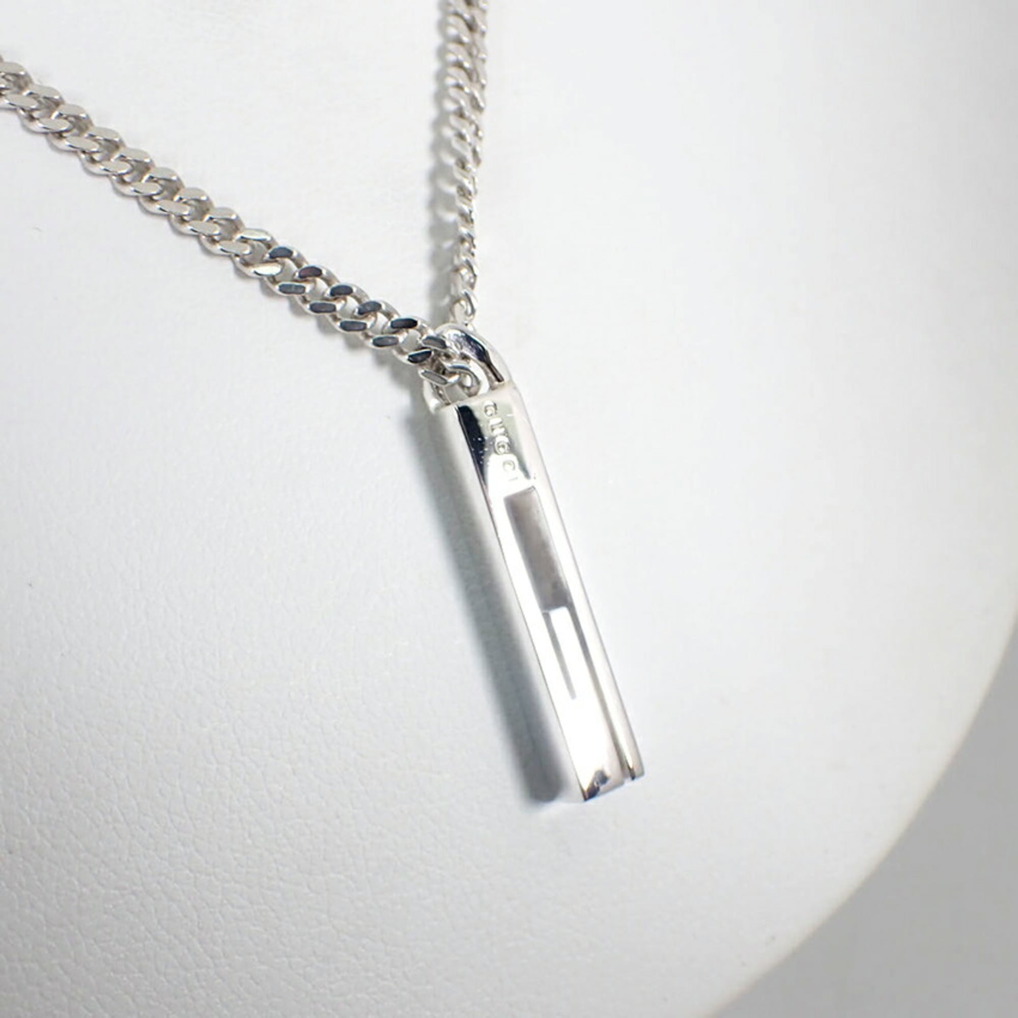 G Motif Pendant Necklace Sterling Silver