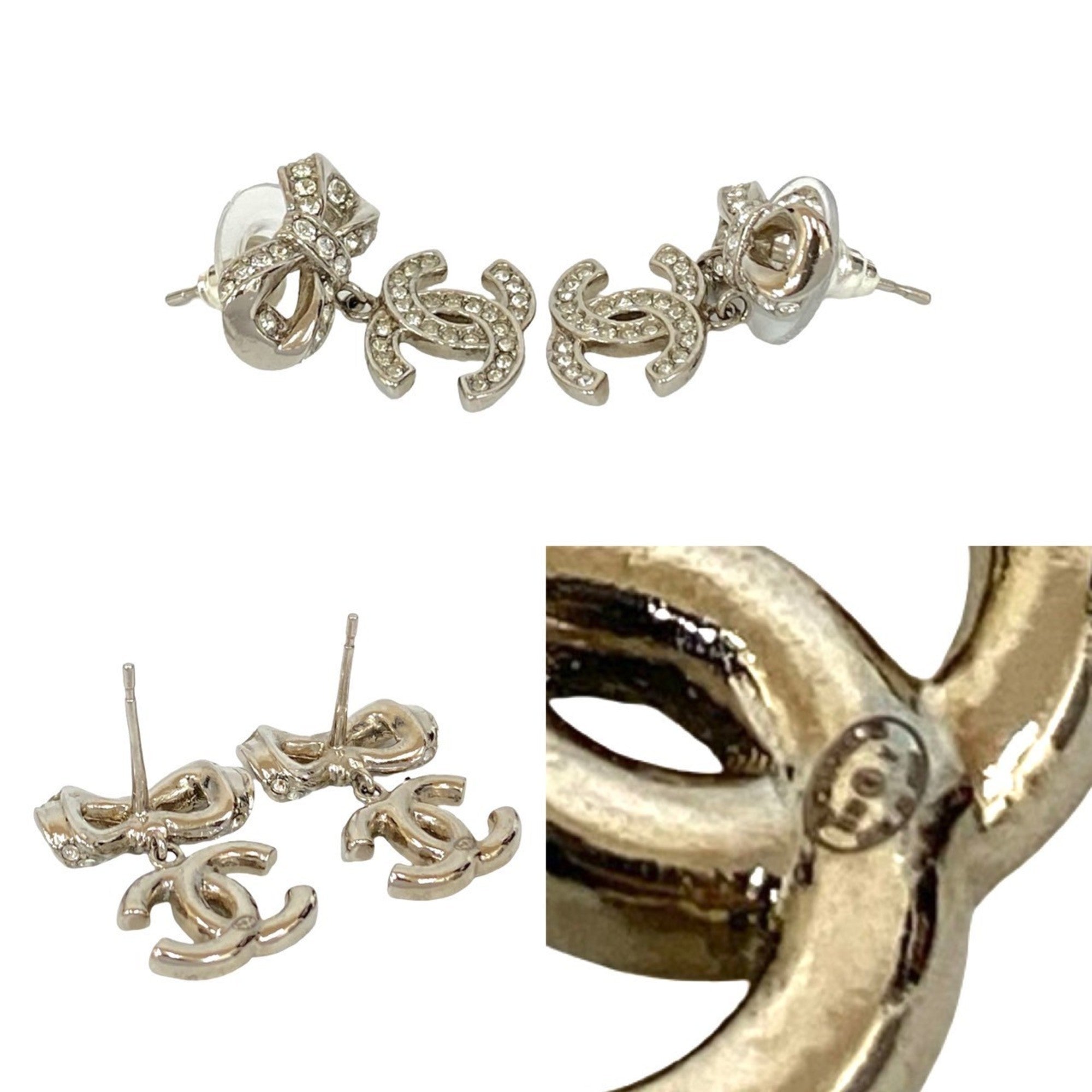 CC Logo Earrings Silver-Tone Metal Silver-Tone Metal