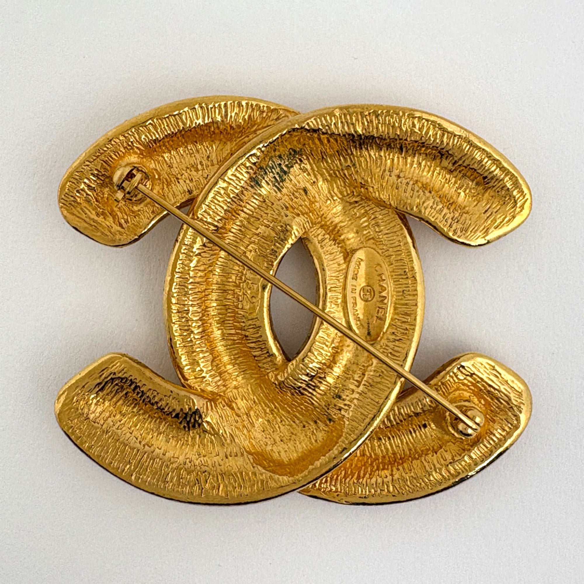 CC Logo Brooch Metal