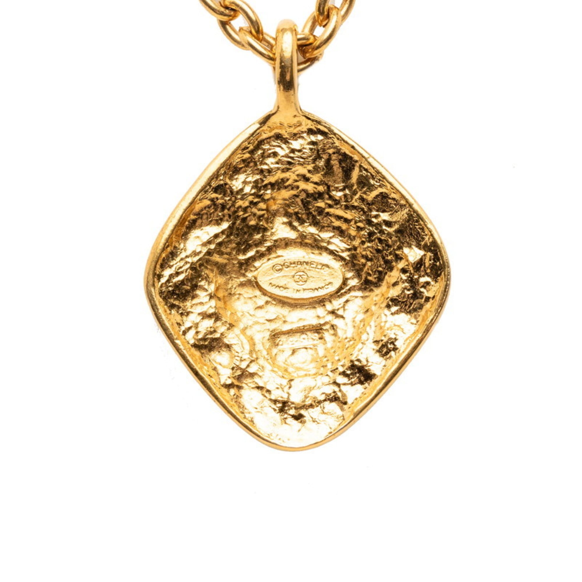 CC Logo Chain Pendant Necklace Metal