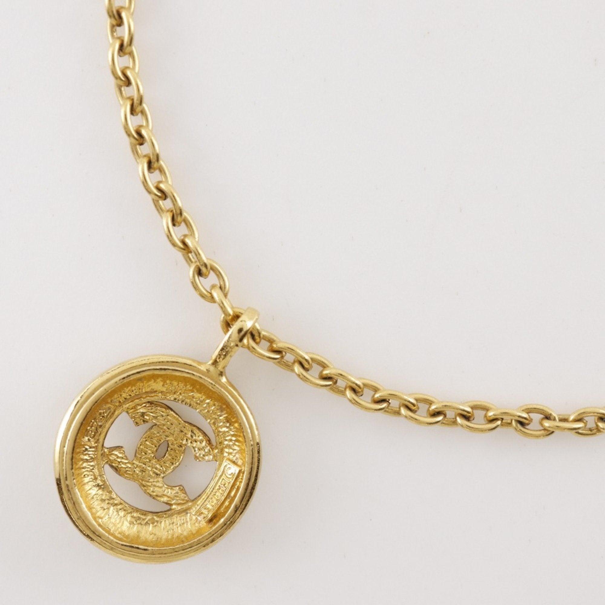 CC Logo Pendant Necklace Metal