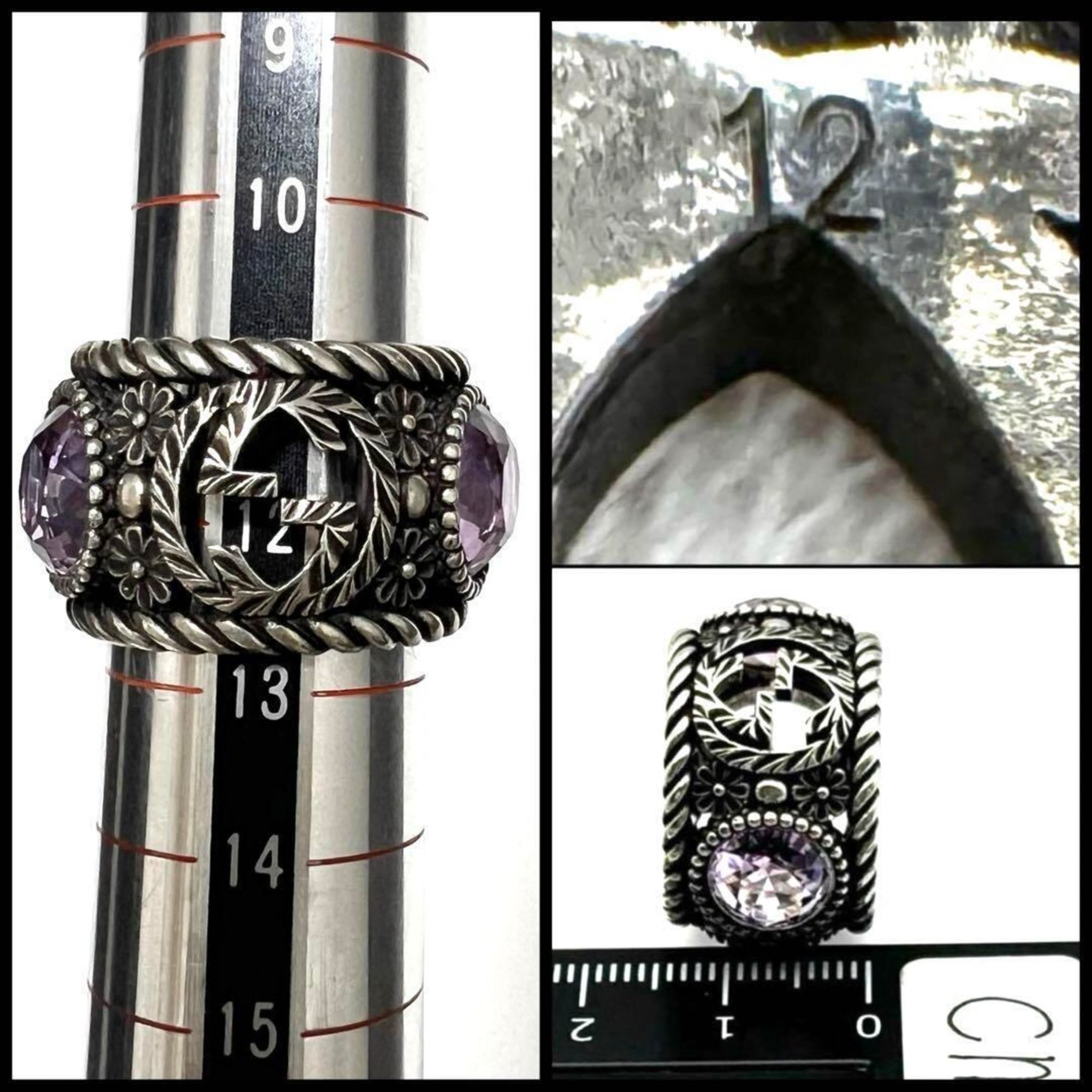Ring Sterling Silver with Rhinestone