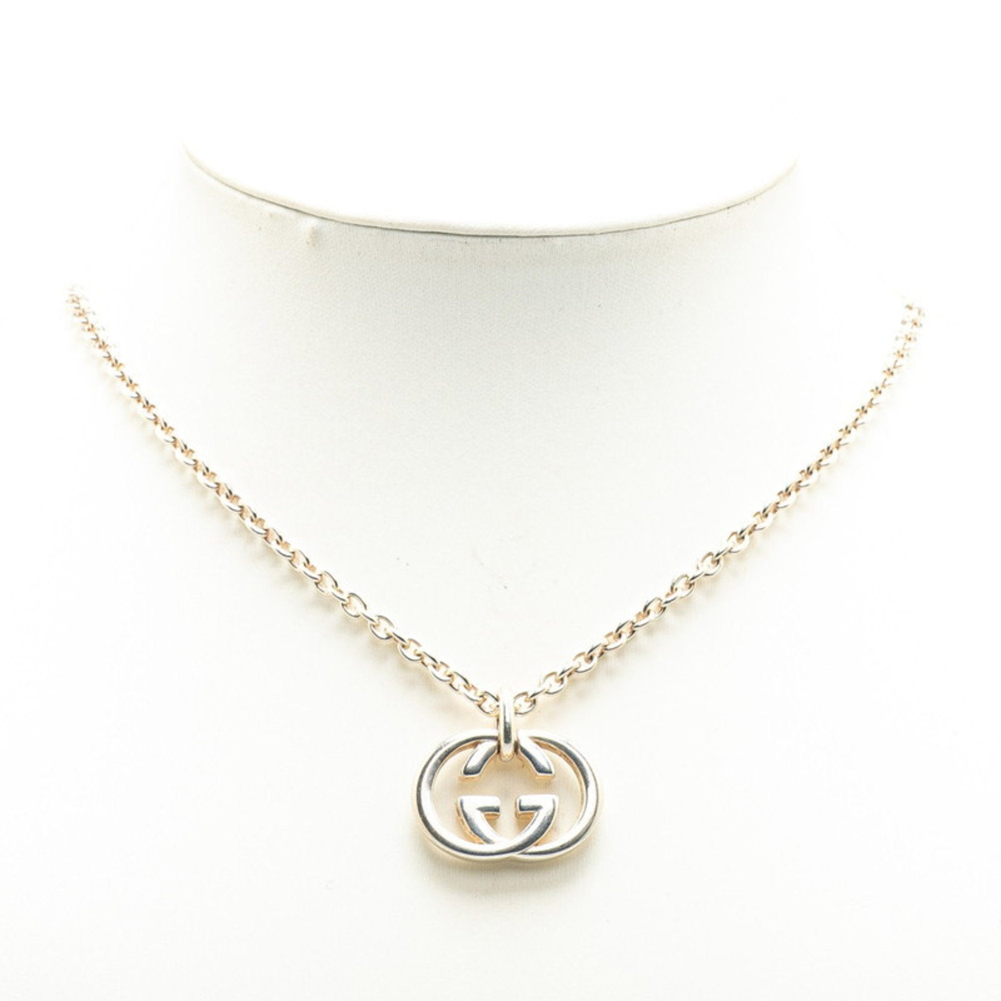 Interlocking G Pendant Necklace Sterling Silver