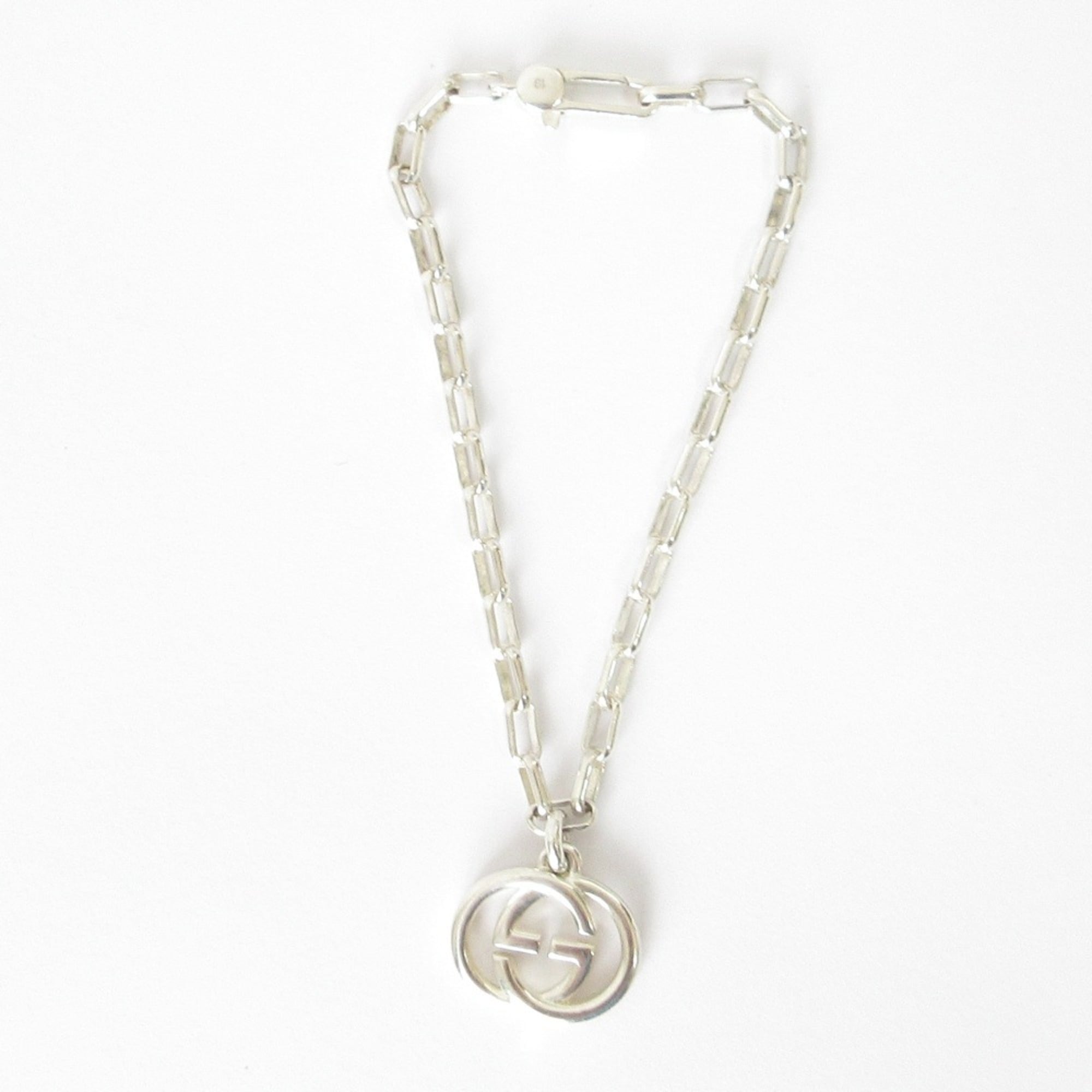 GG Interlocking Chain Bracelet Sterling Silver 19cm