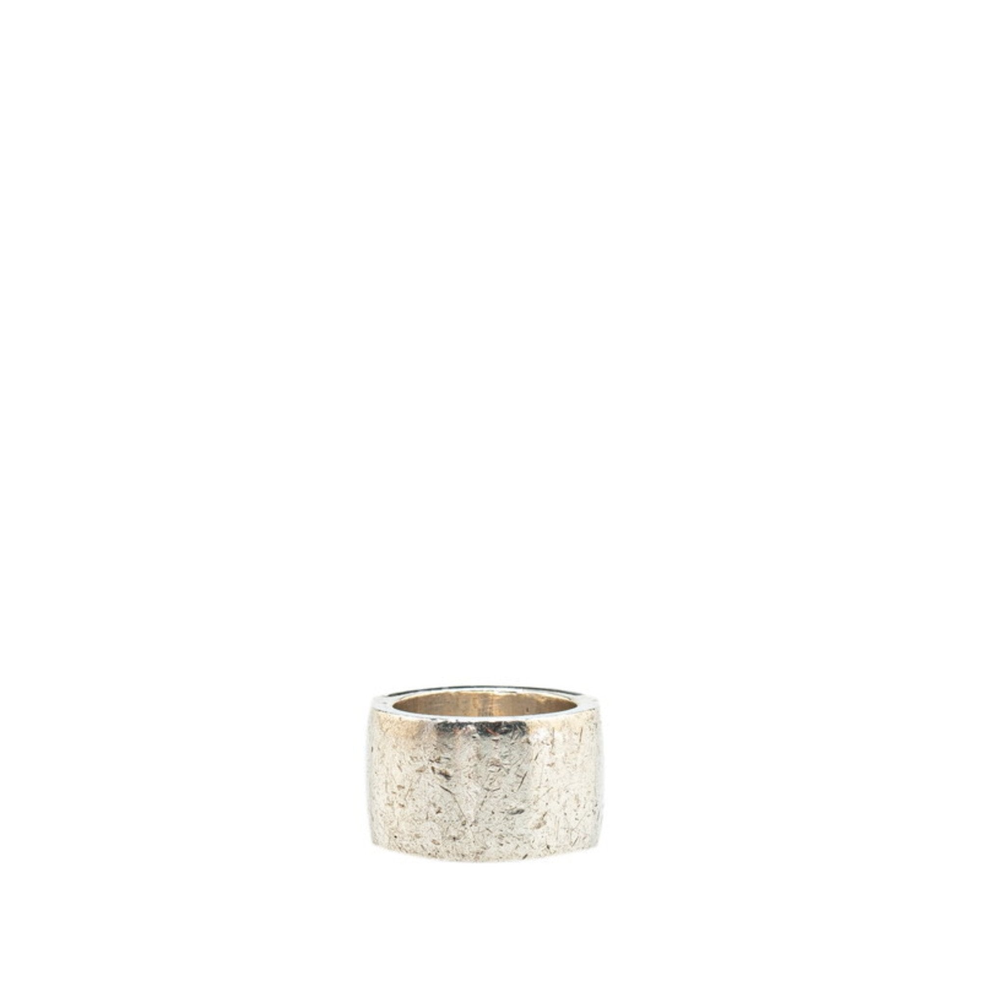 Band Ring Rubber and Sterling Silver