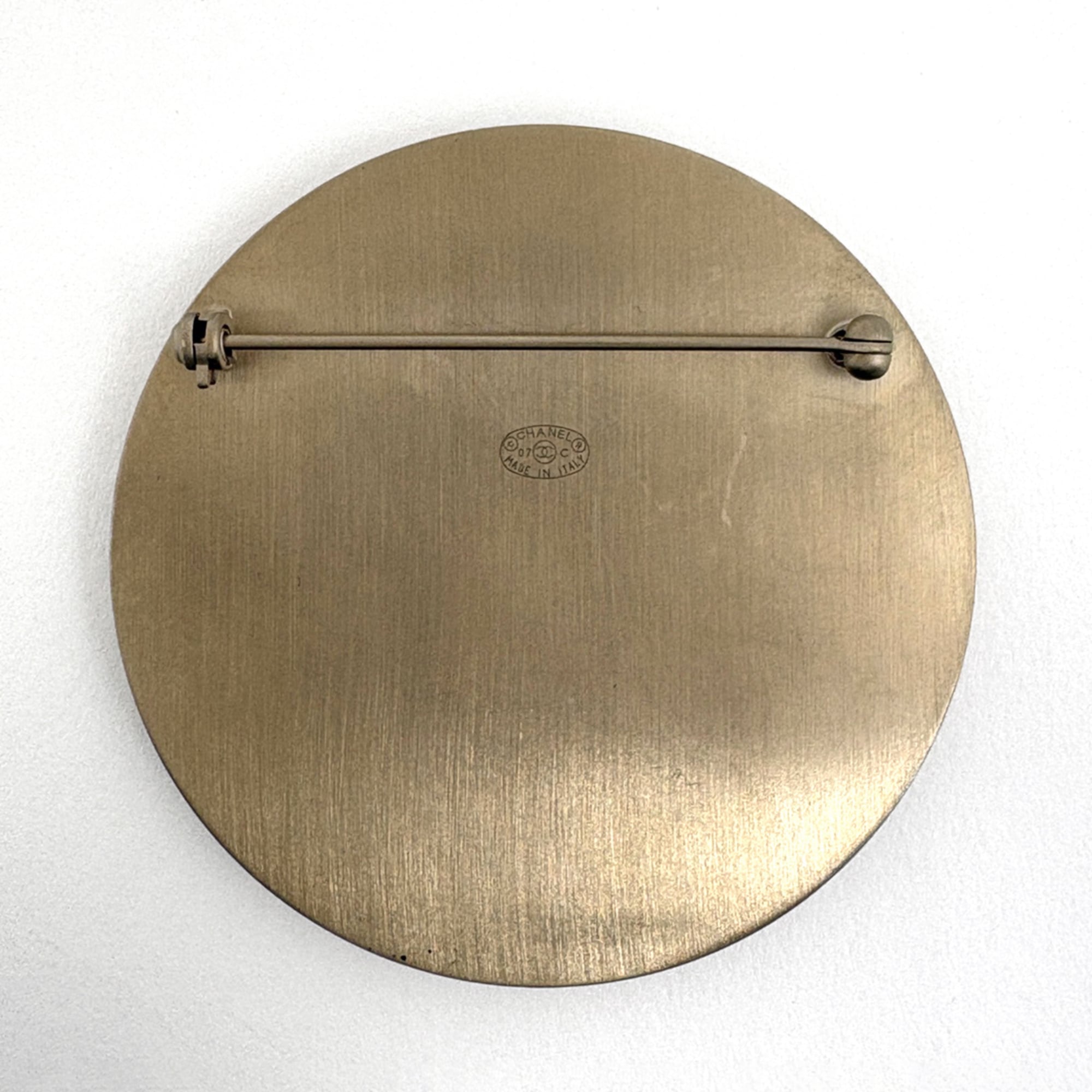Watch Motif Brooch Gold