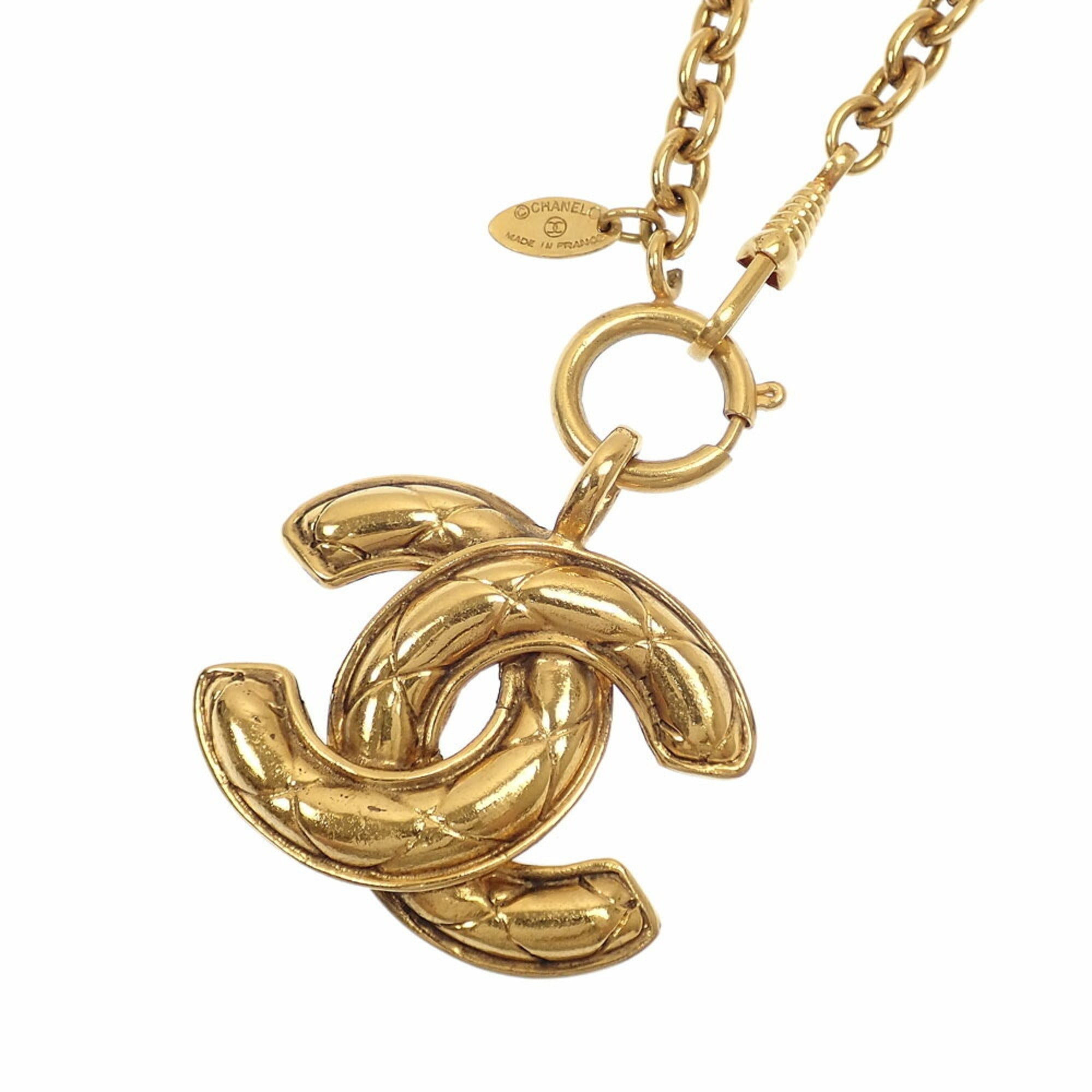 CC Logo Pendant Necklace Metal