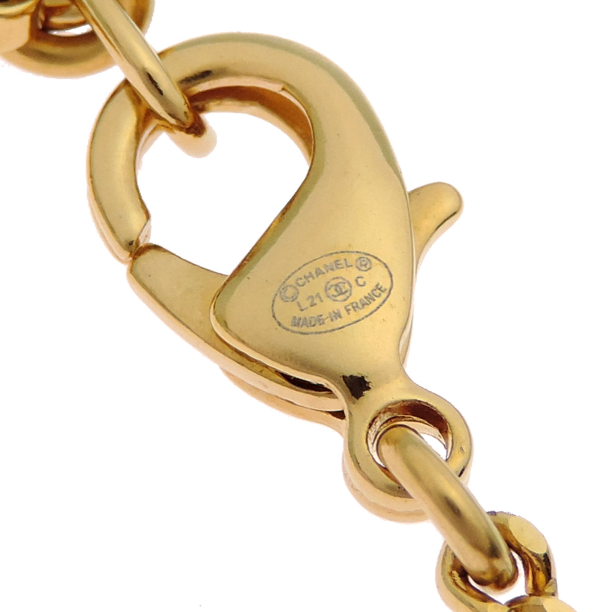 CC Logo Pendant Necklace Metal