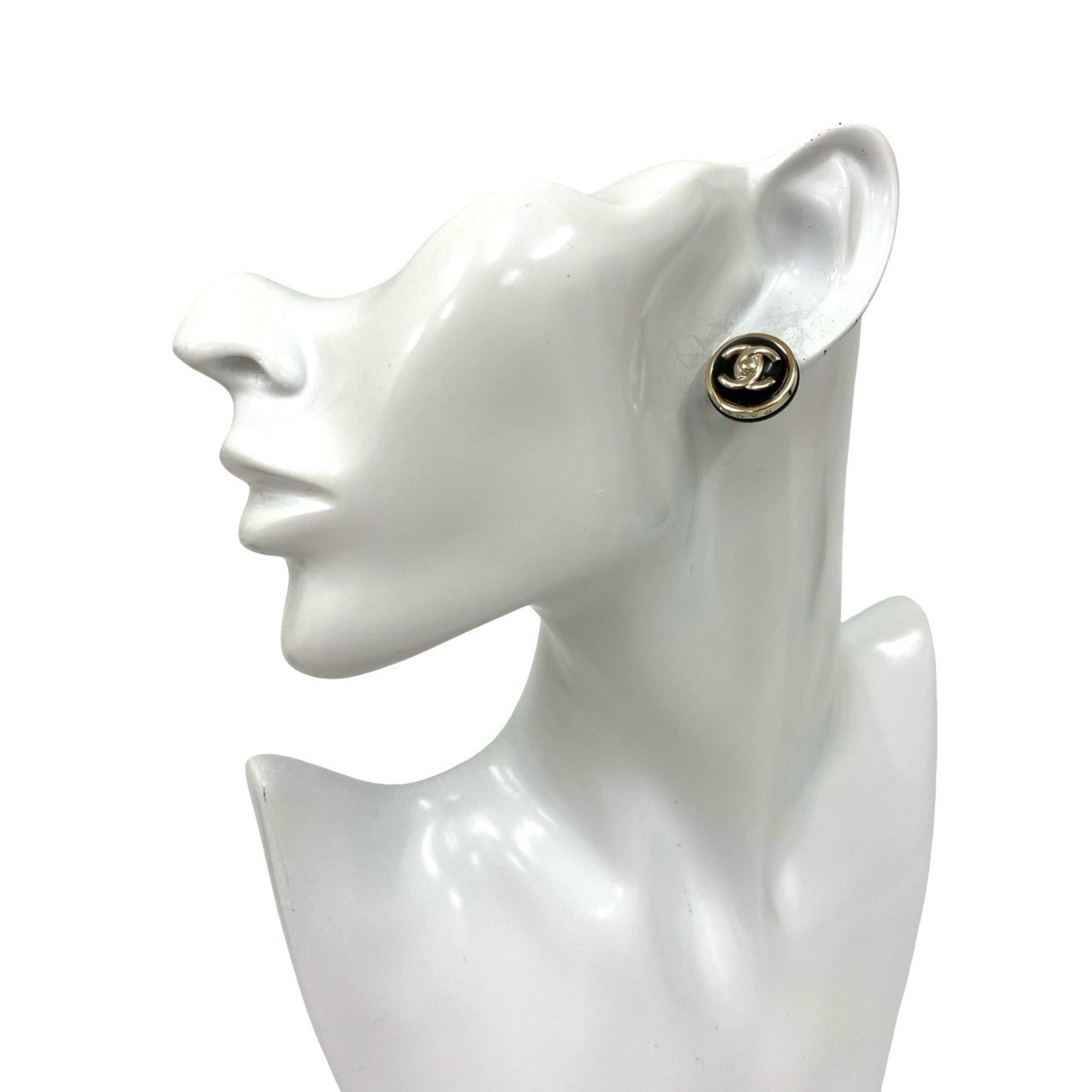 CC Logo Earrings Metal Gold-Tone Metal