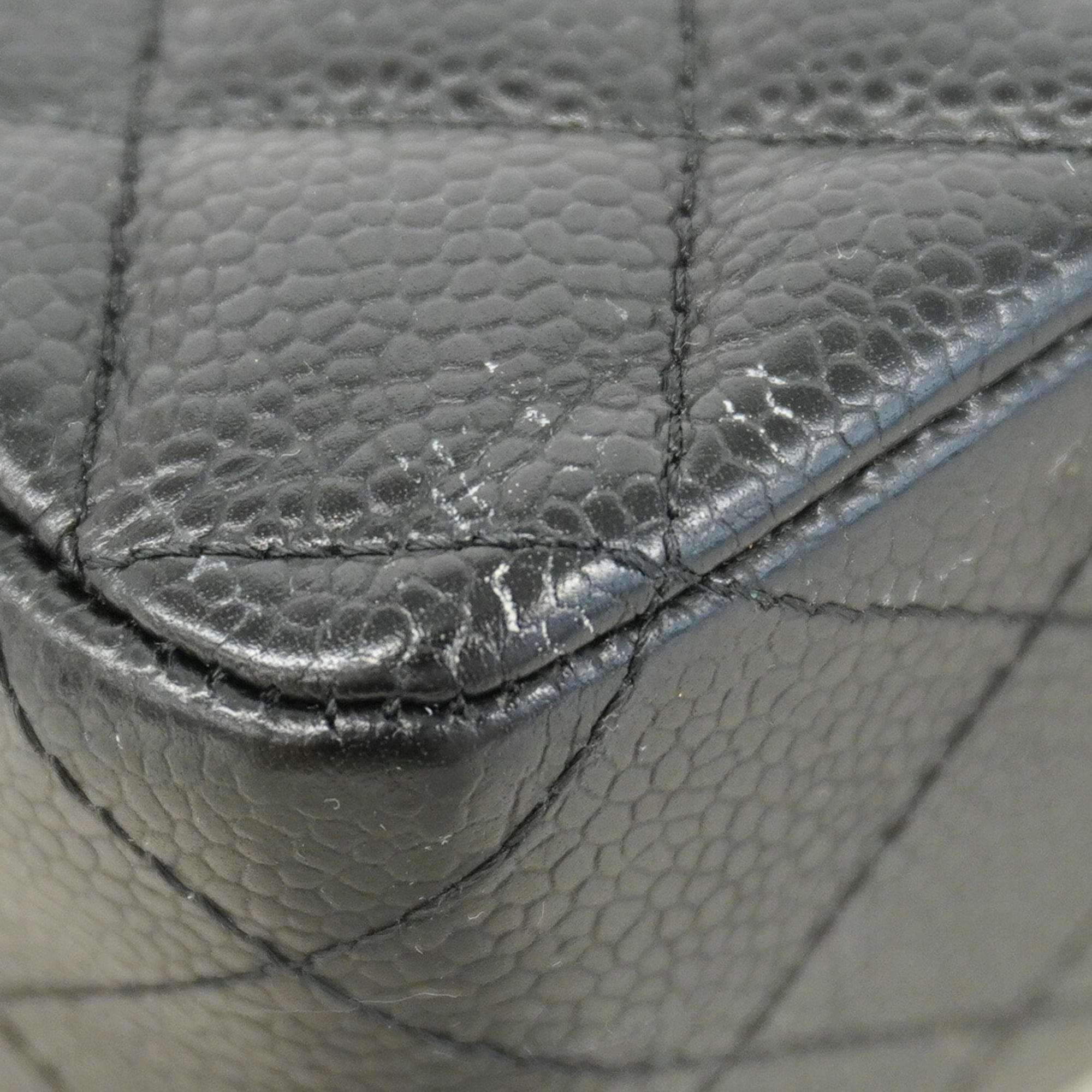 Classic Double Flap Bag Quilted Caviar Medium