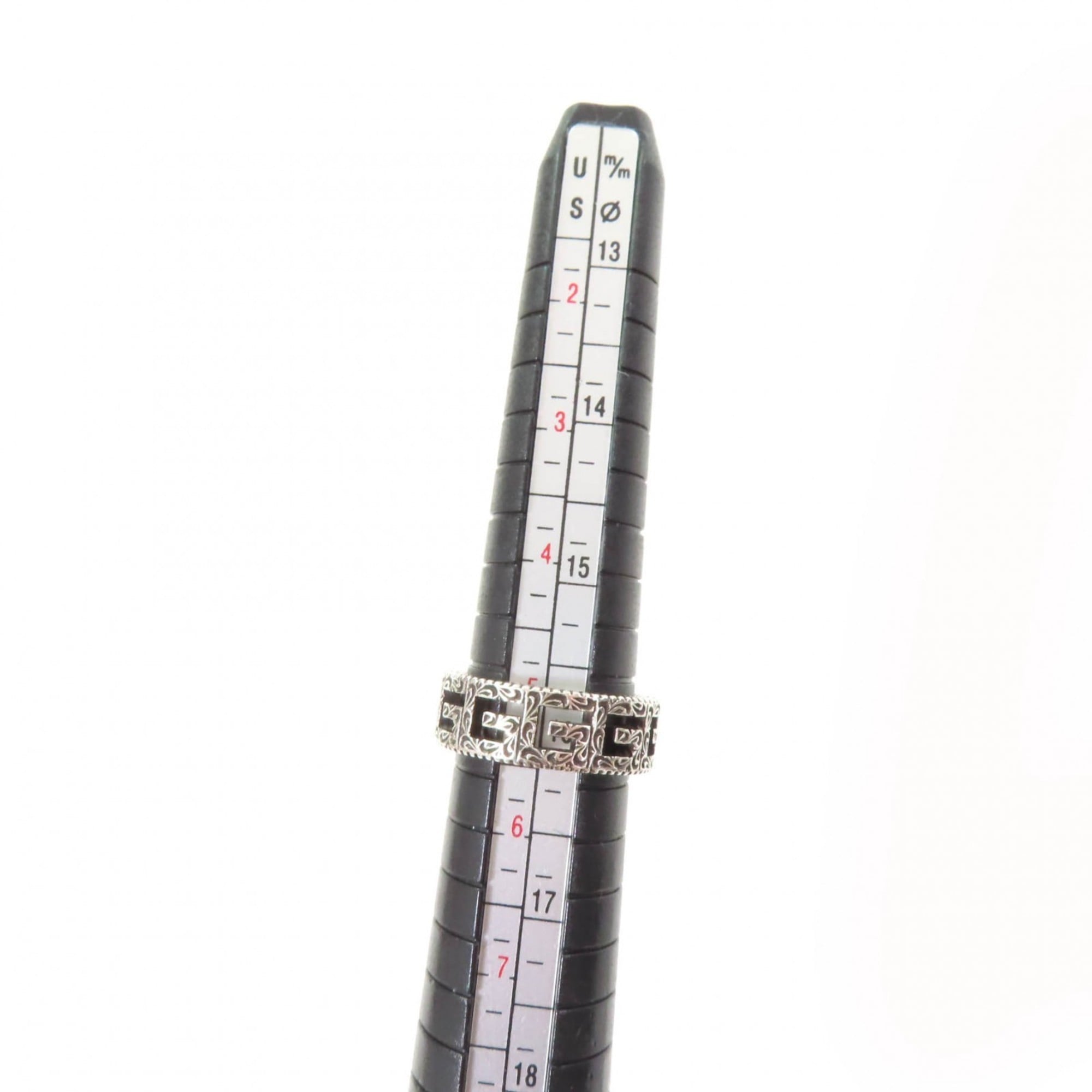 Arabesque Square G Band Ring Sterling Silver