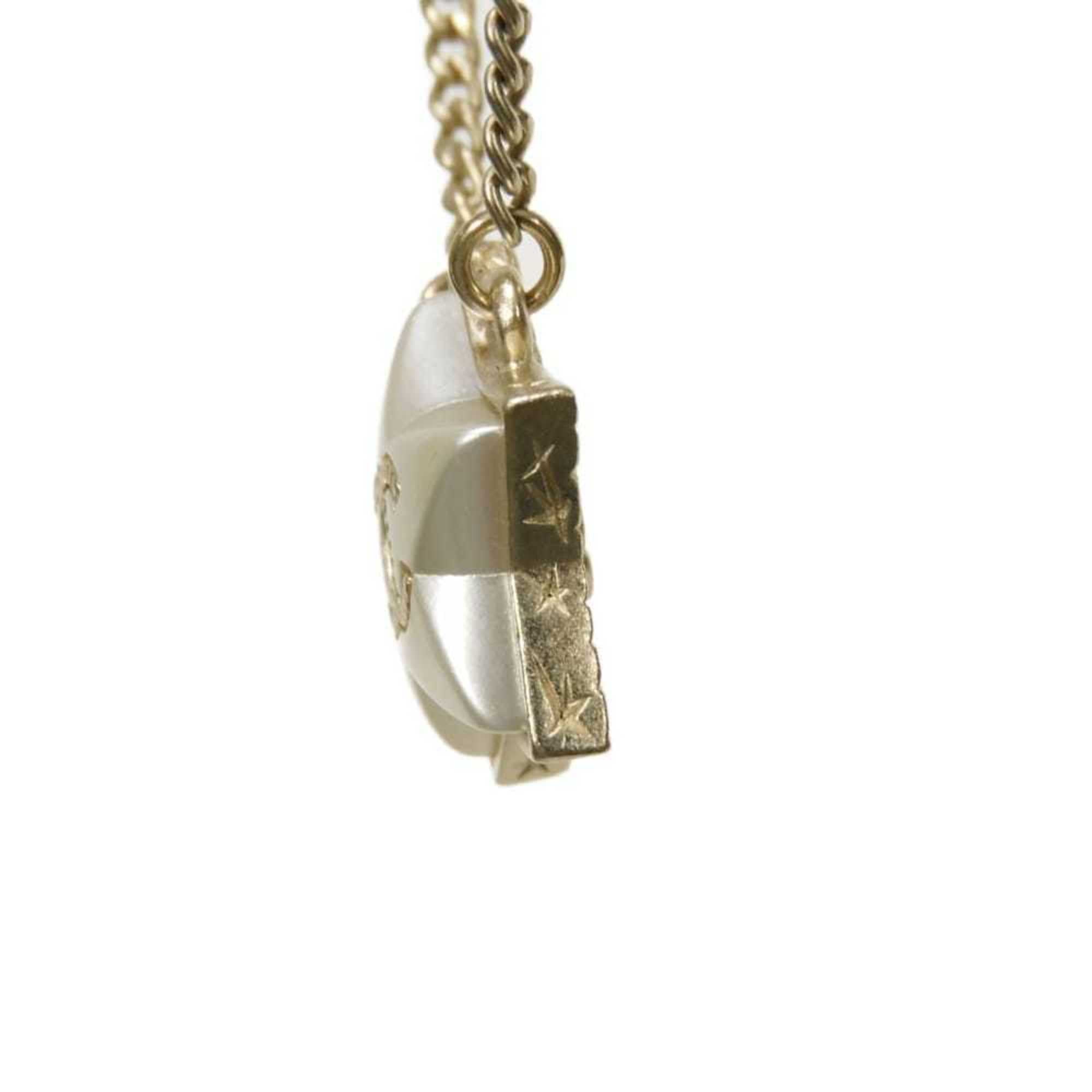 CC Logo Star Pendant Necklace Gold-Tone Metal