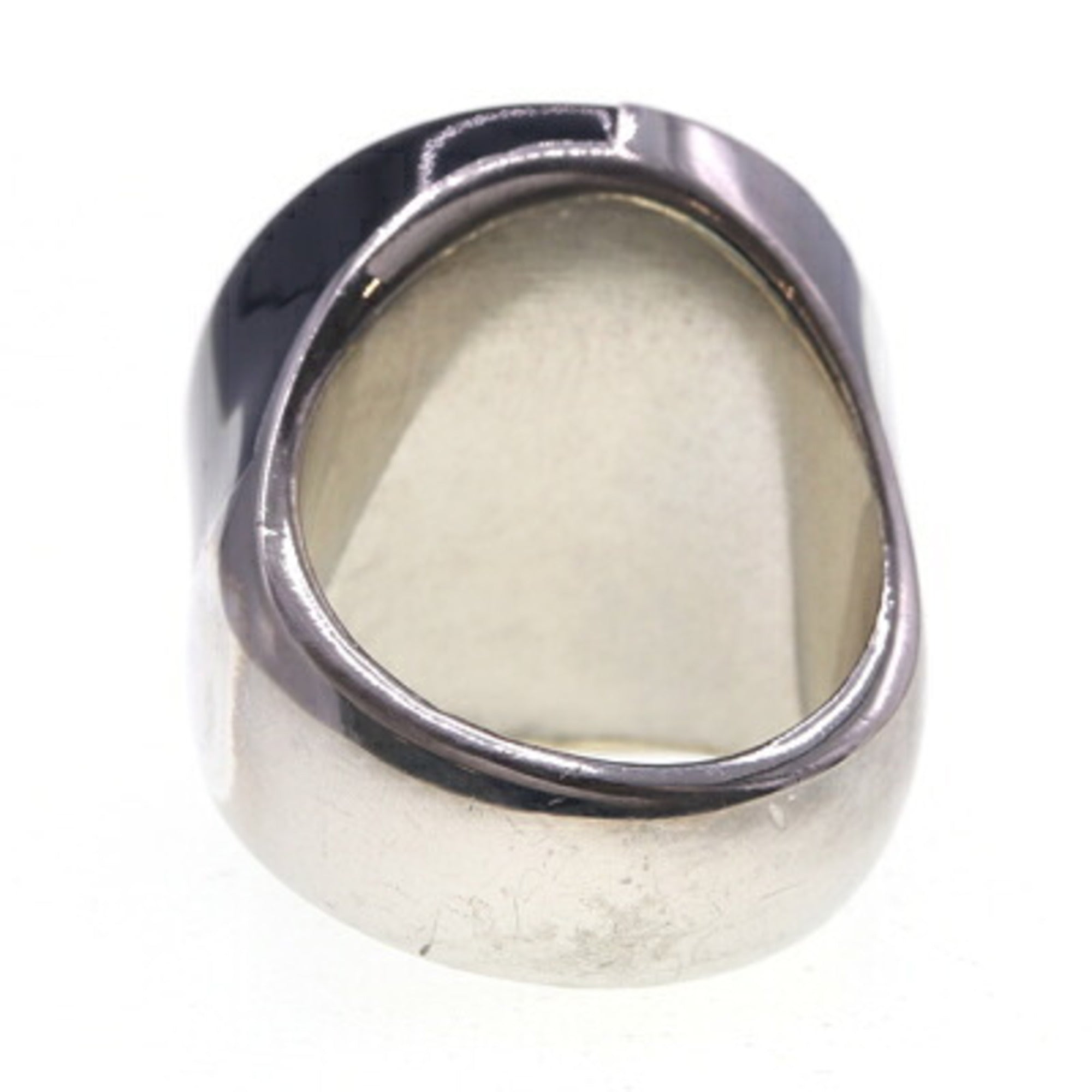 CC Logo Ring Silver-Tone Metal