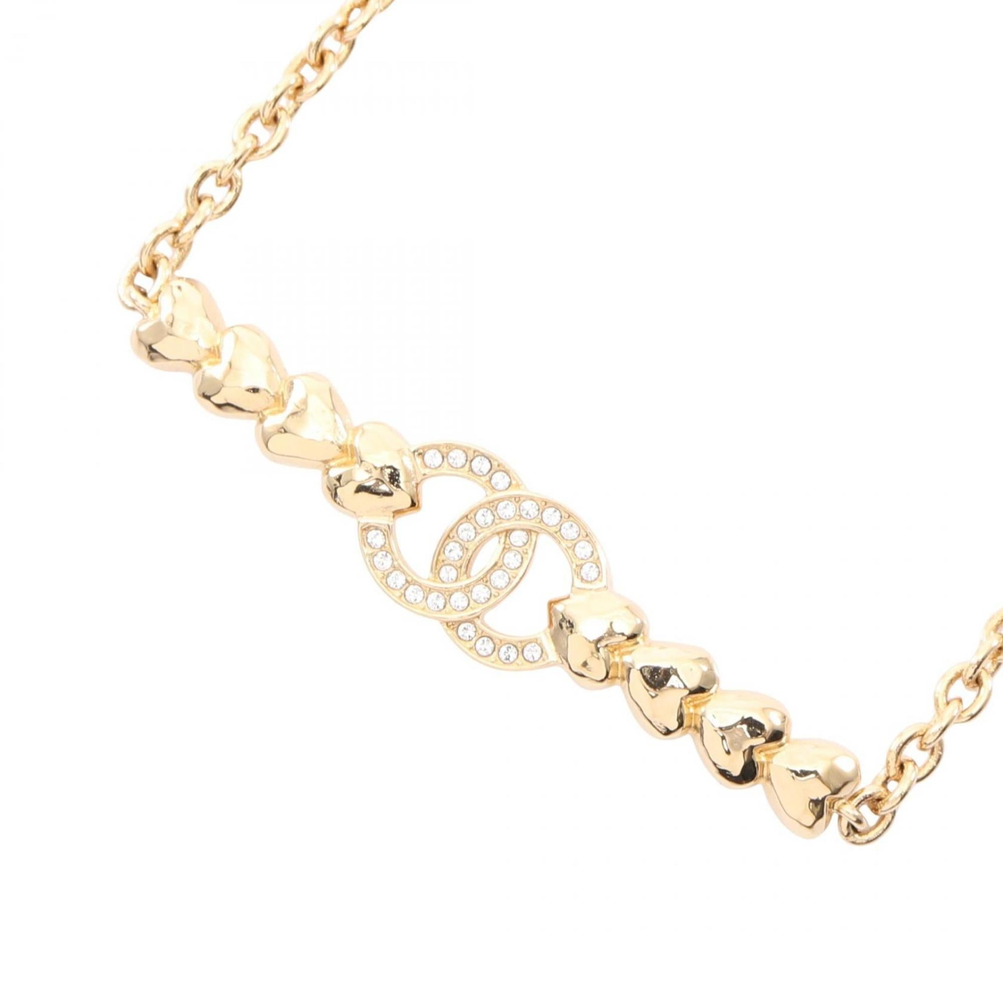 CC Logo Heart Pendant Necklace Metal