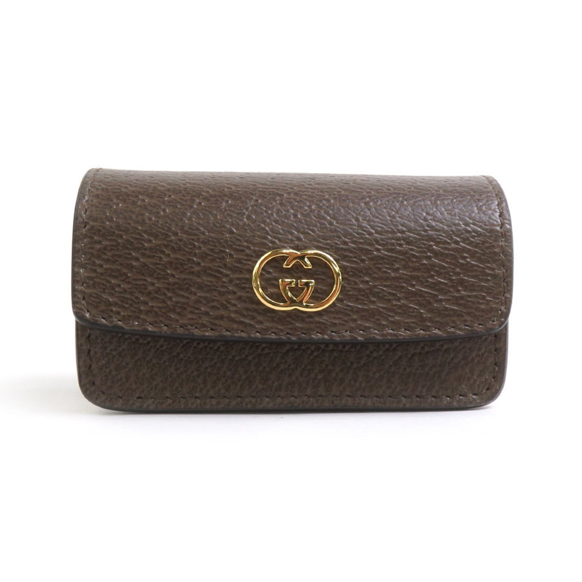 Etiquette Holder Charm Leather Brown Handbag Charm