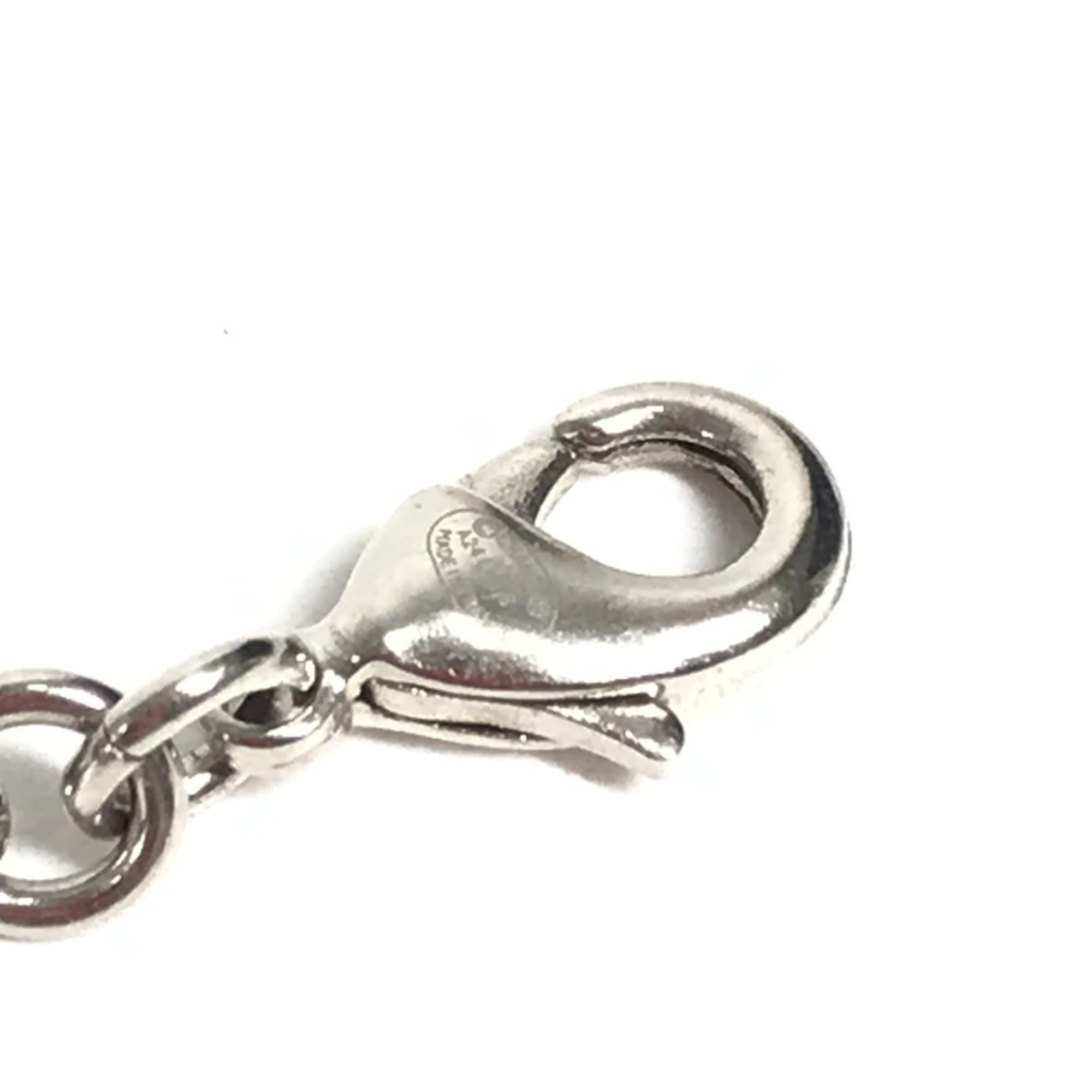 CC Logo Pendant Necklace Silver-Tone Metal
