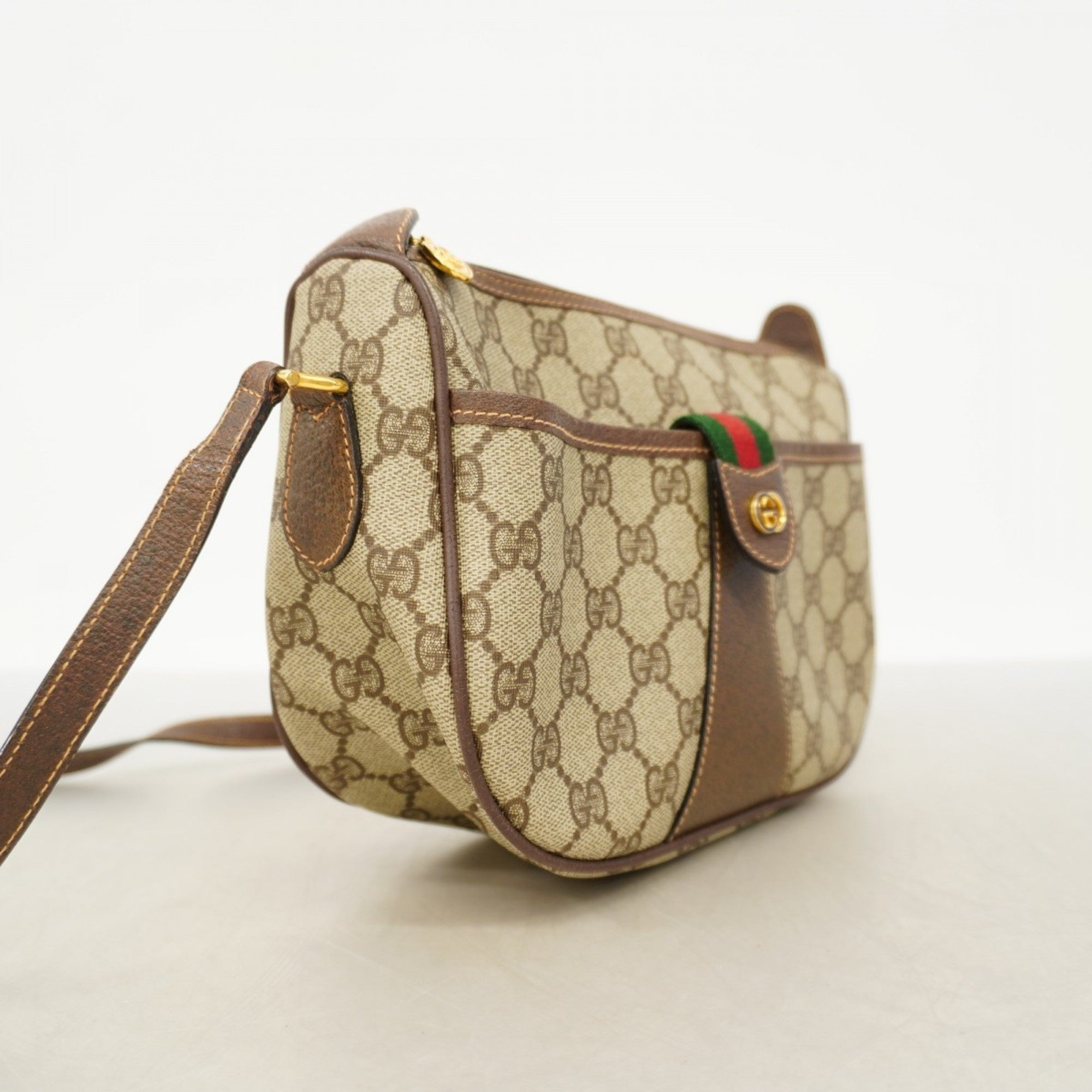 Vintage Web Crossbody Bag GG Coated Canvas Small