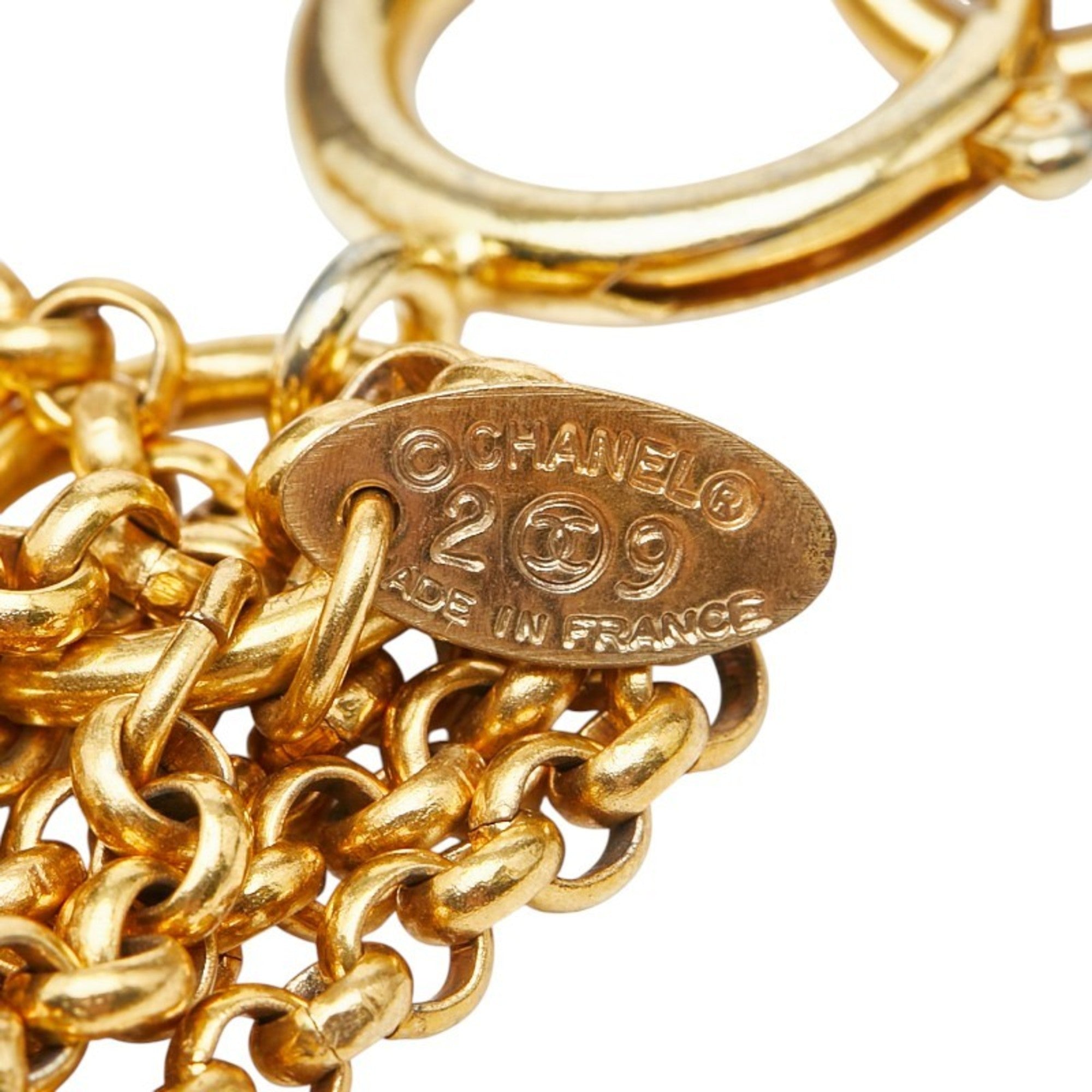 CC Logo Pendant Necklace Metal